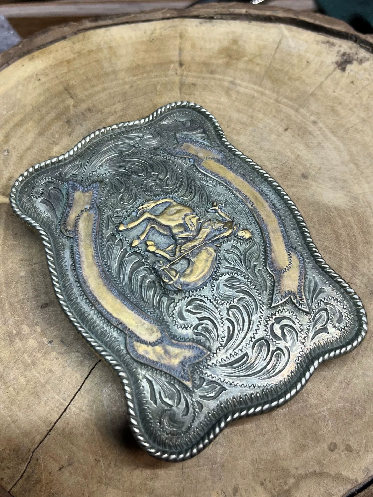 RRL RL Western belt belt made in Argentina