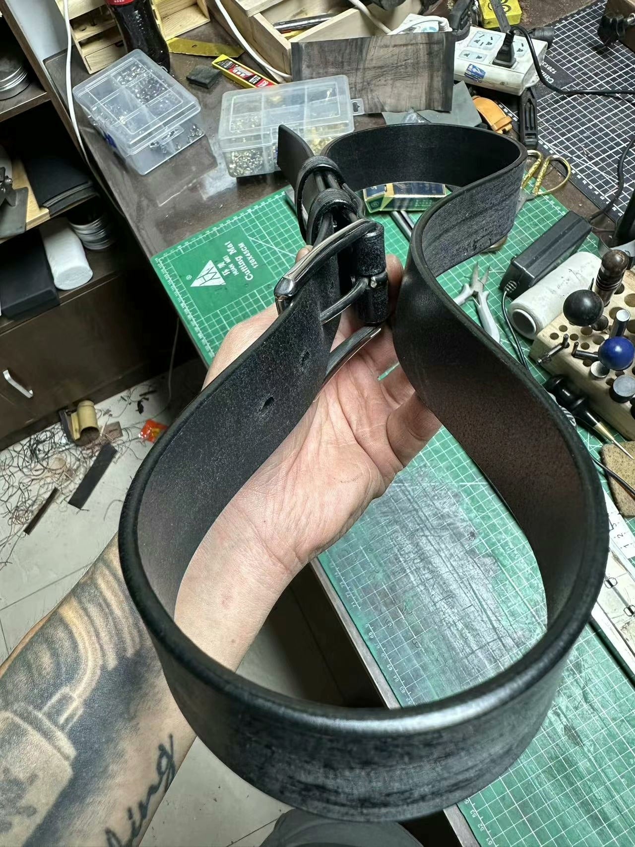 TWS British Thomas Rein leather handmade belt