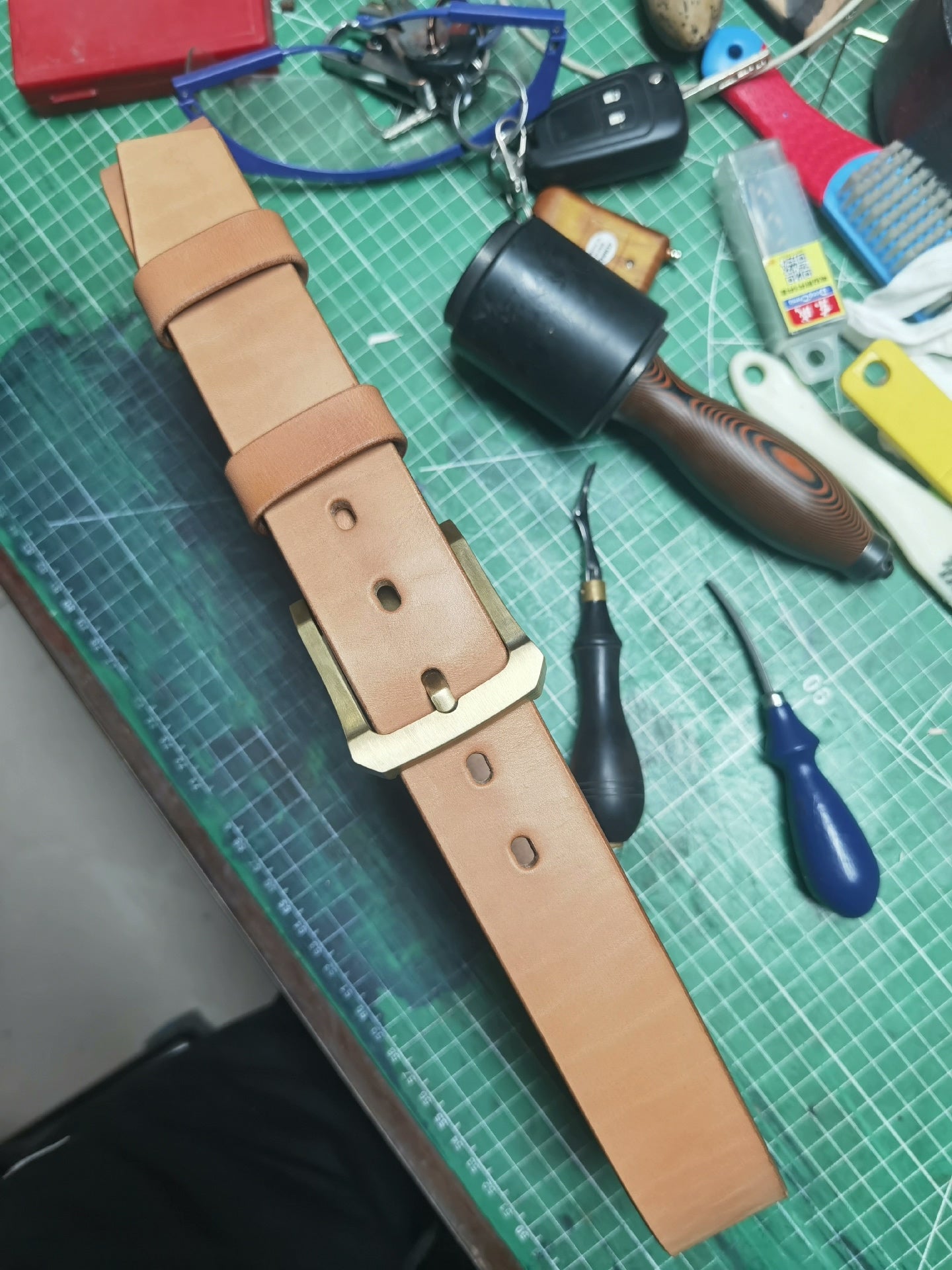 Japanese Shonan heavy fat back leather handmade sandpaper polished…