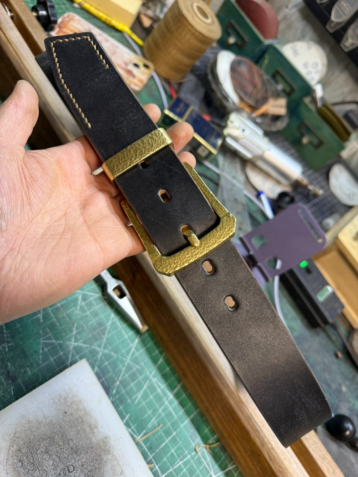 JF.J.Baker full grain bridle leather belt strip handmade belt mater…