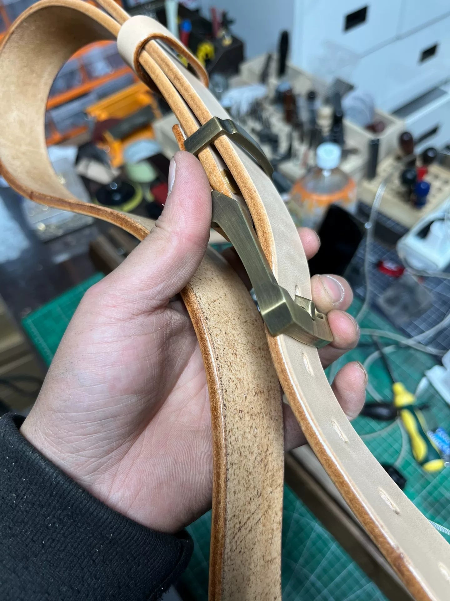 Meian leather handmade belt
