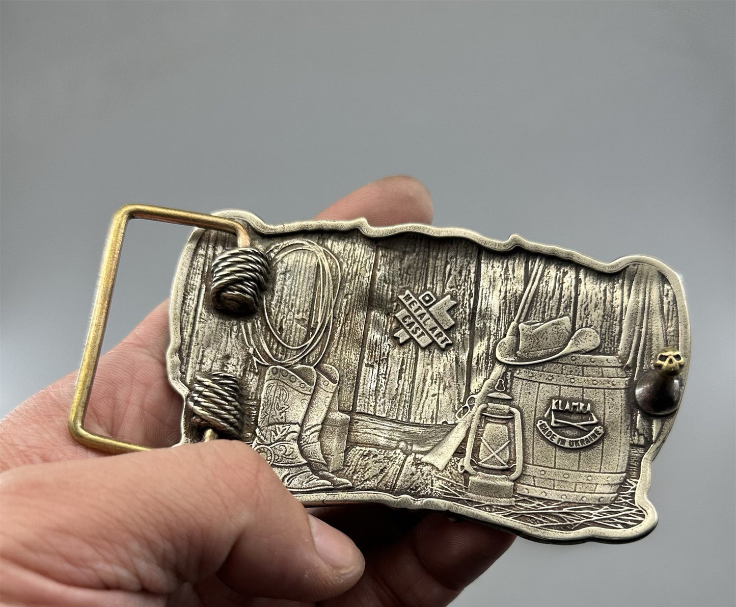 Pure copper Western-Cuba buckle