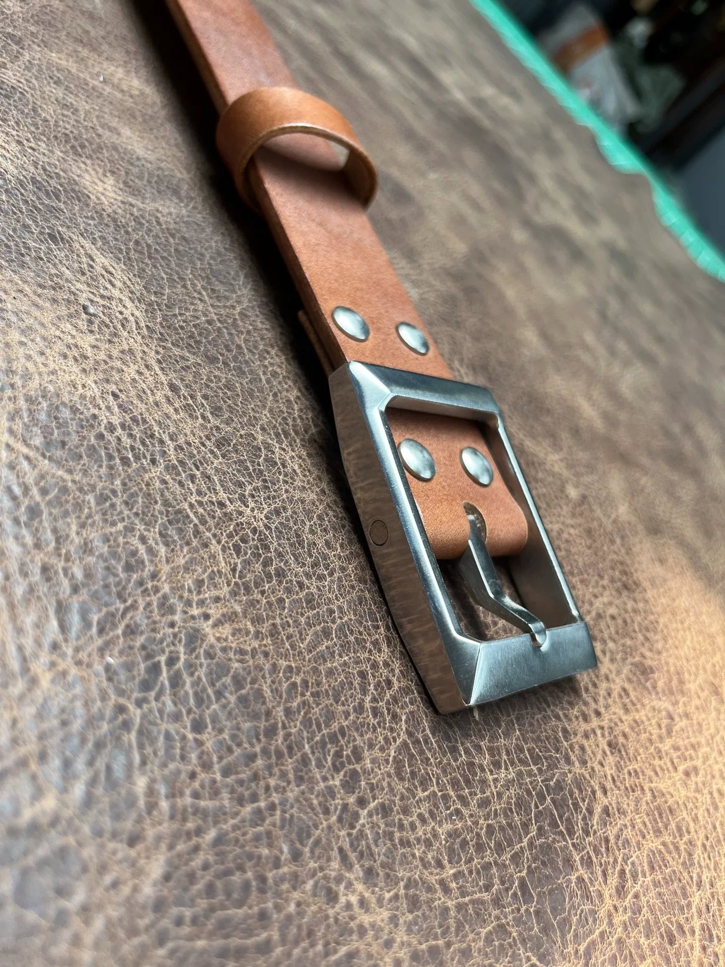 JF.J.Baker full grain jf horse bridle leather belt strip handmade b…