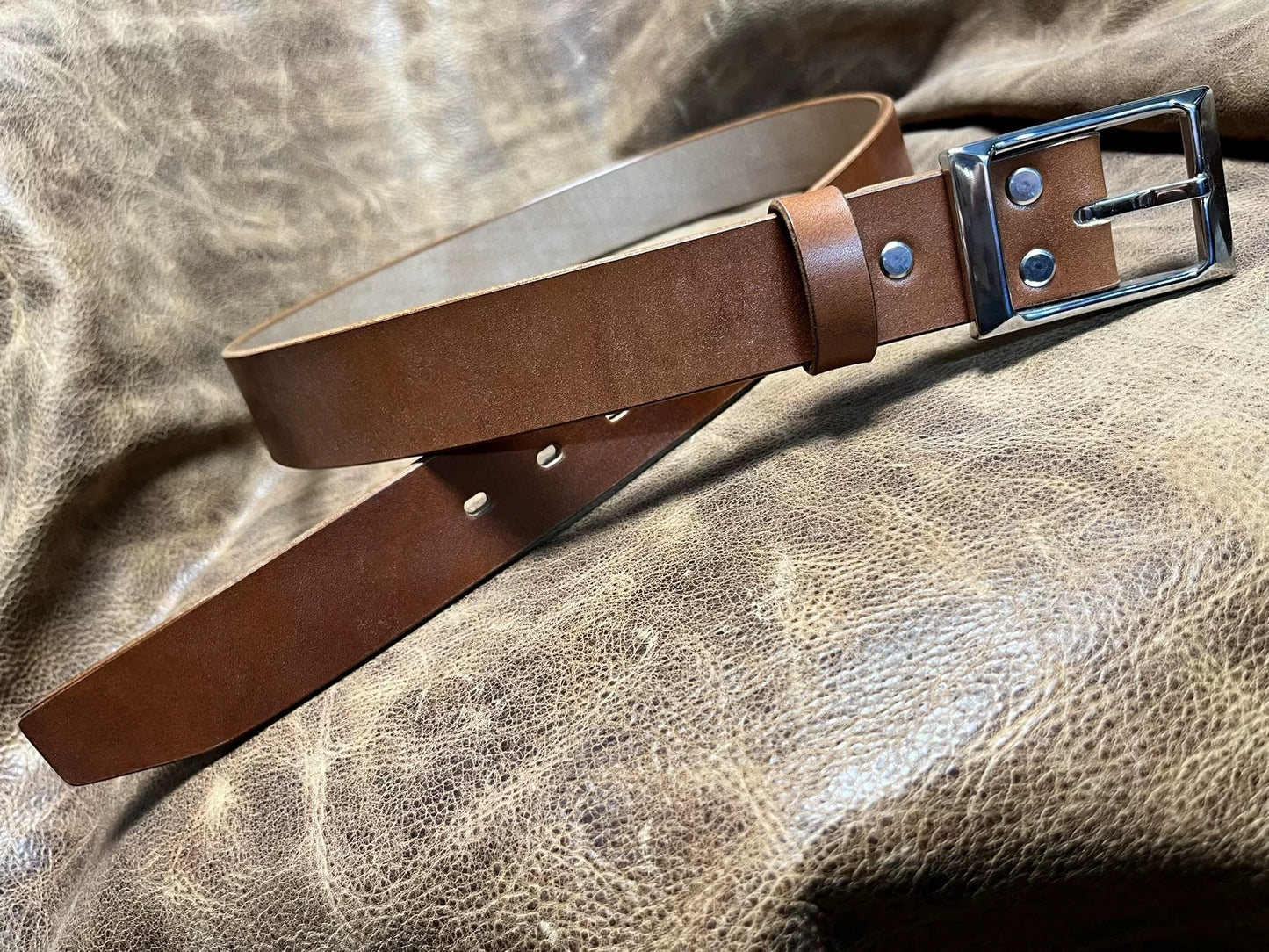 JF.J.Baker full grain jf horse bridle leather belt strip handmade b…