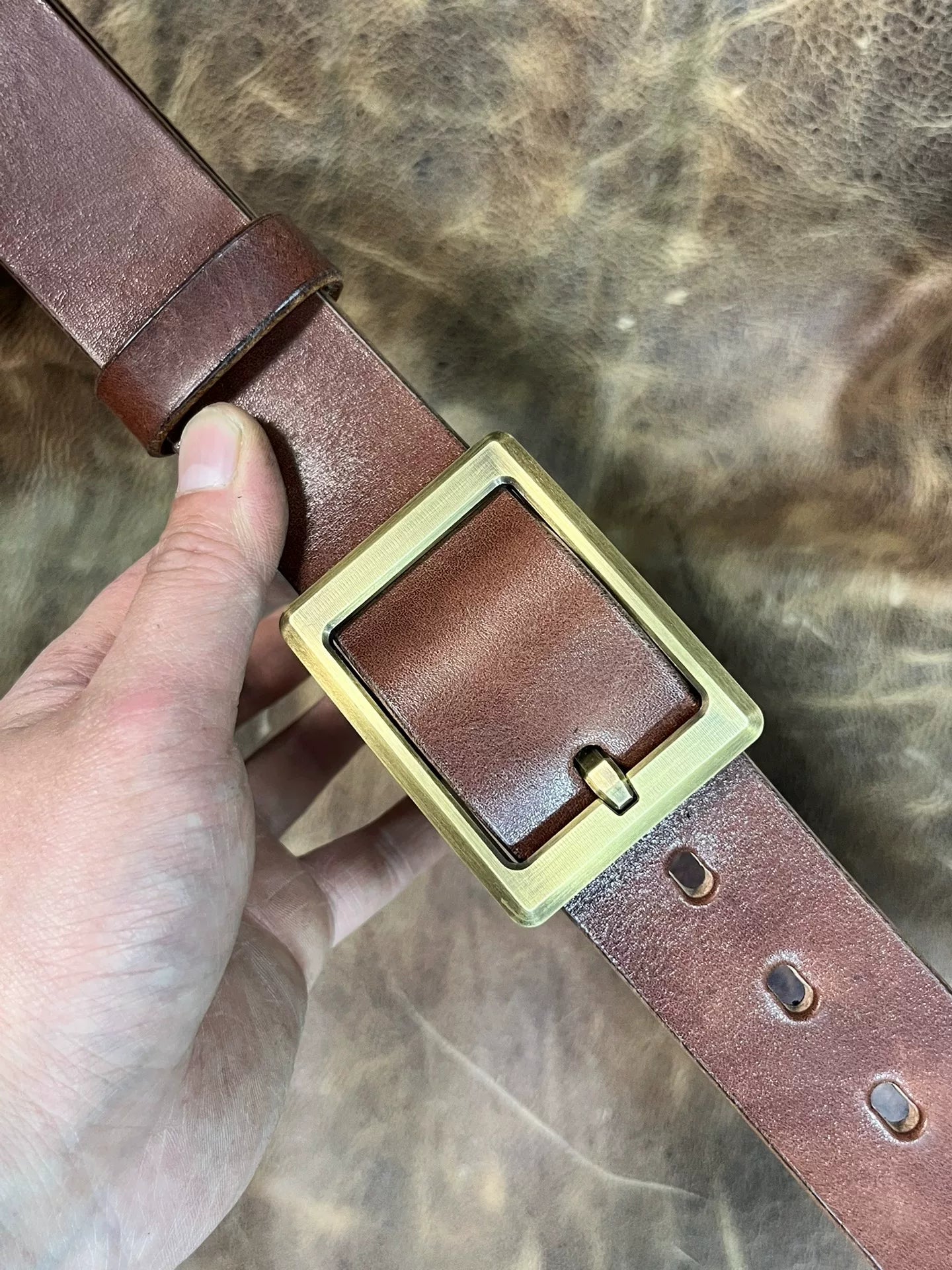 Zhaonan fat brown color with genuine West Wind buckle