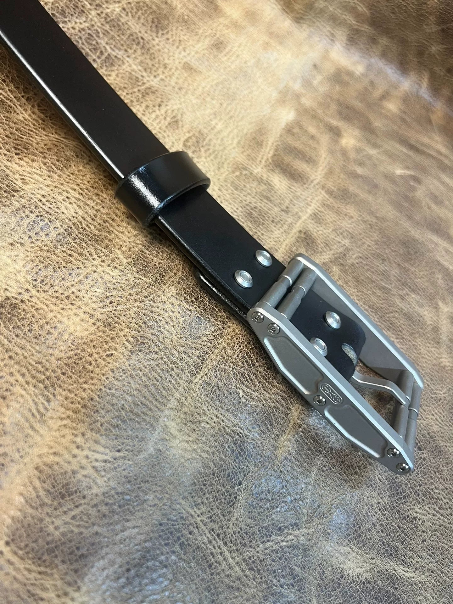 Xifeng Sui pure titanium belt buckle handmade custom belt black TWS…