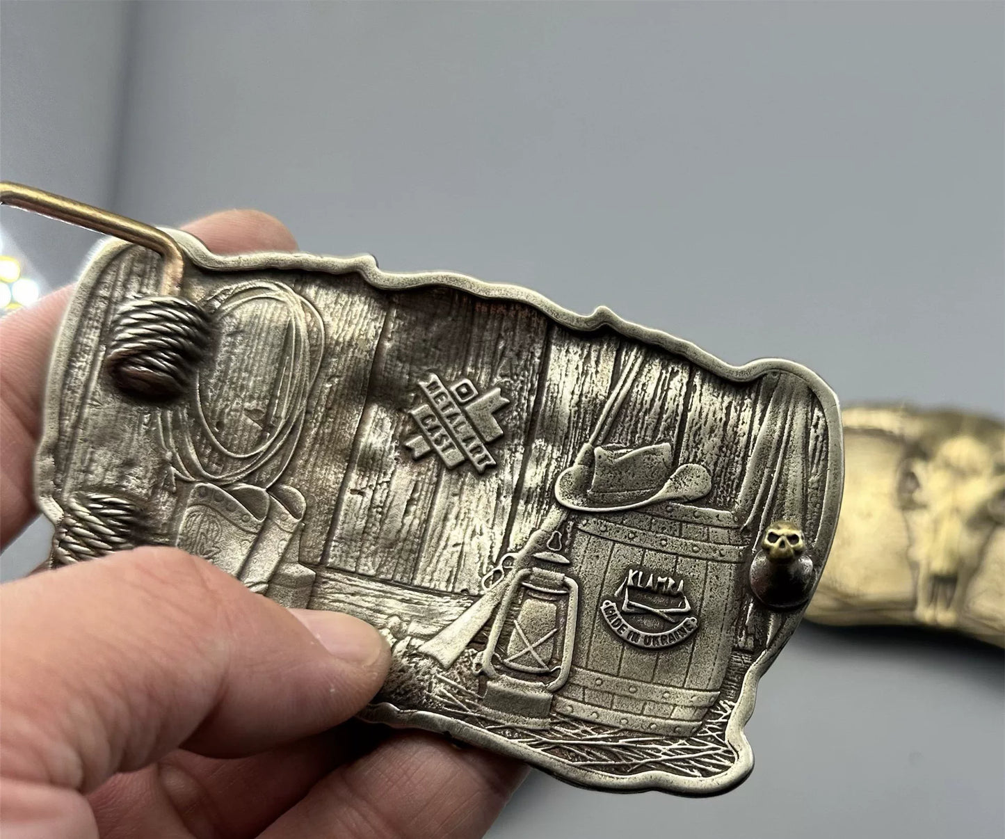 Pure copper Western-Cuba buckle