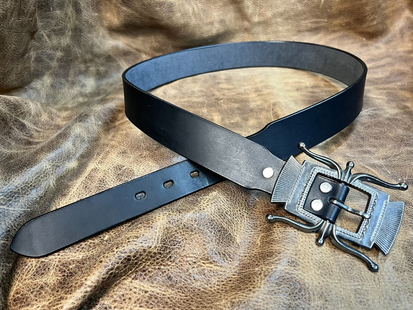 925 silver rrl eight-claw buckle original American western retro be…