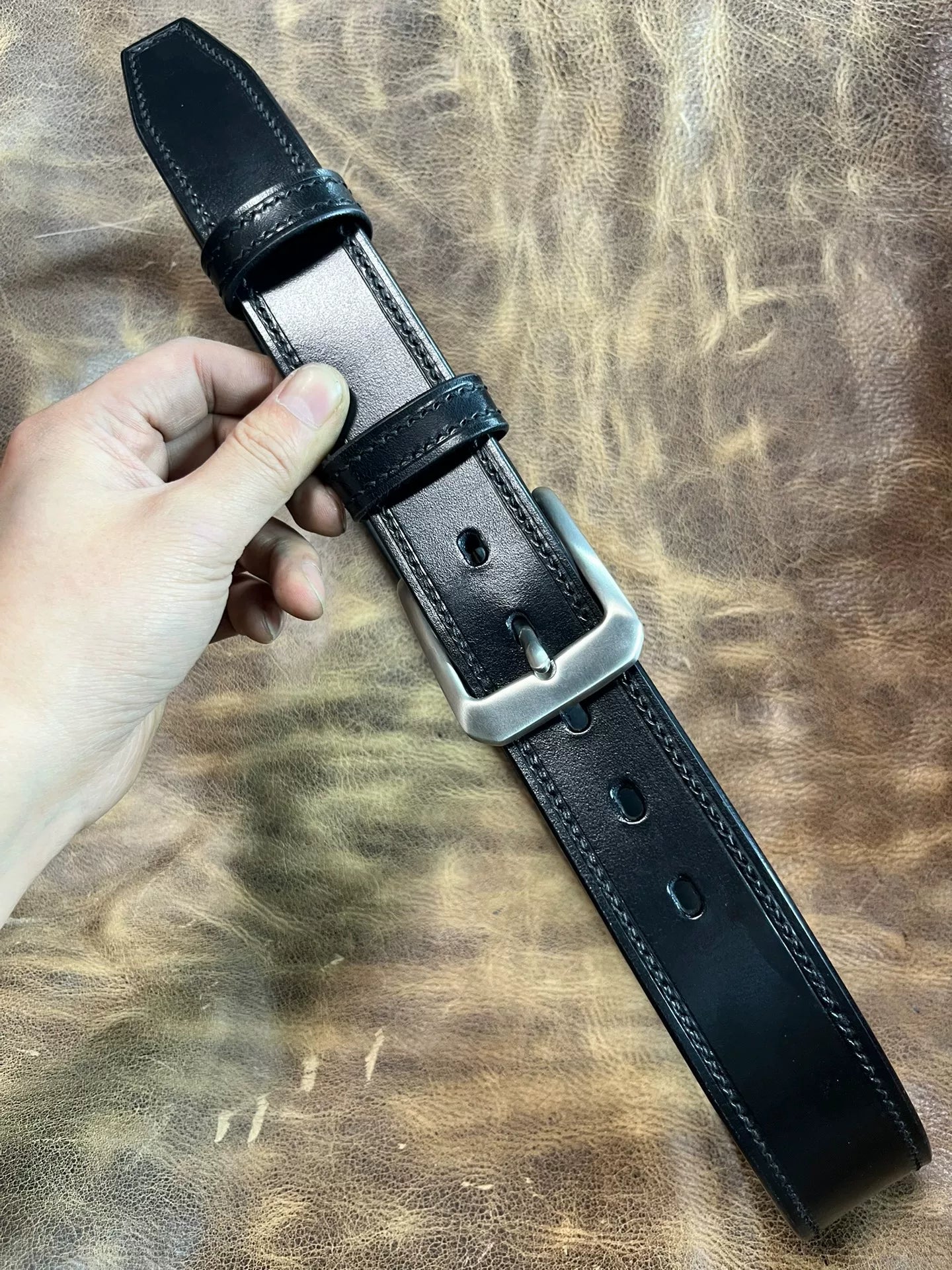 TWS Thomas Bridle Leather Handmade Belt — Imported from UK