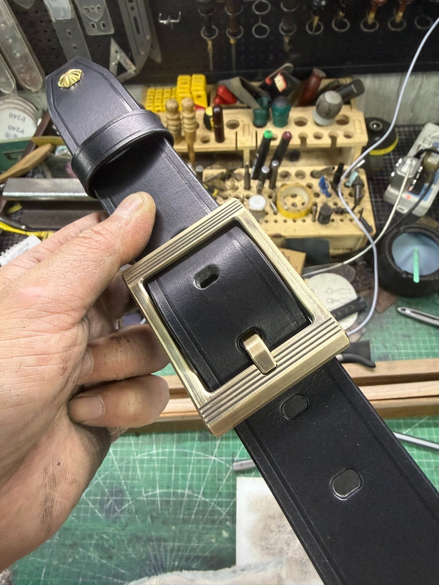 TWS Black Thomas Bridle Leather Belt — 4.0cm Custom