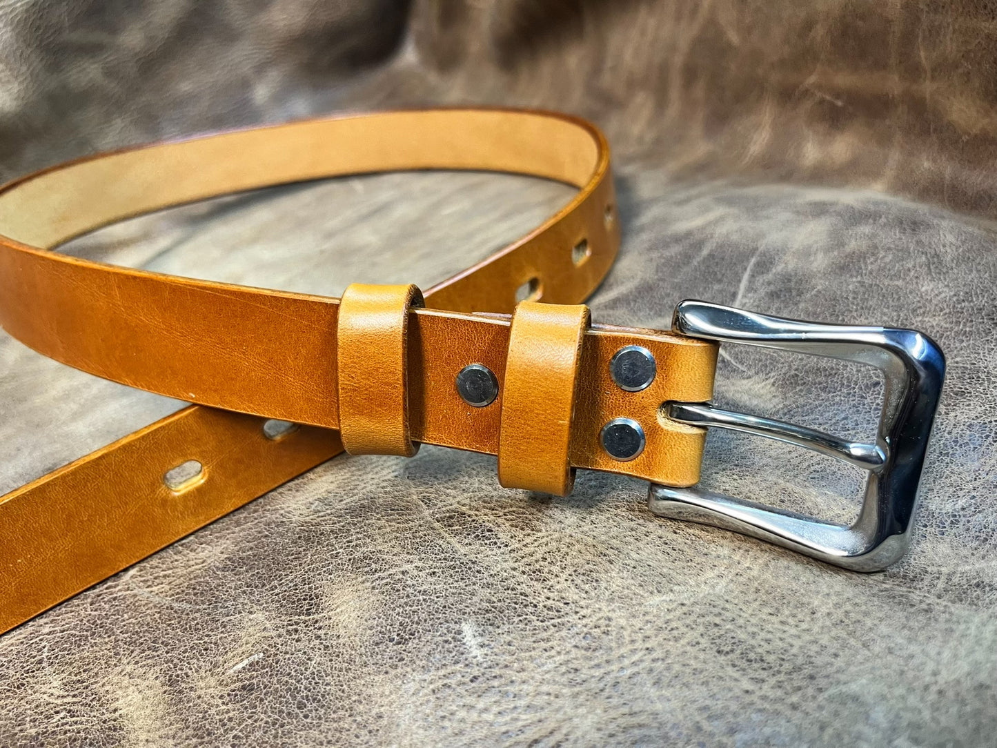 3cm Wide Genuine Top-Grain Leather Weightlifting Belt — Custom