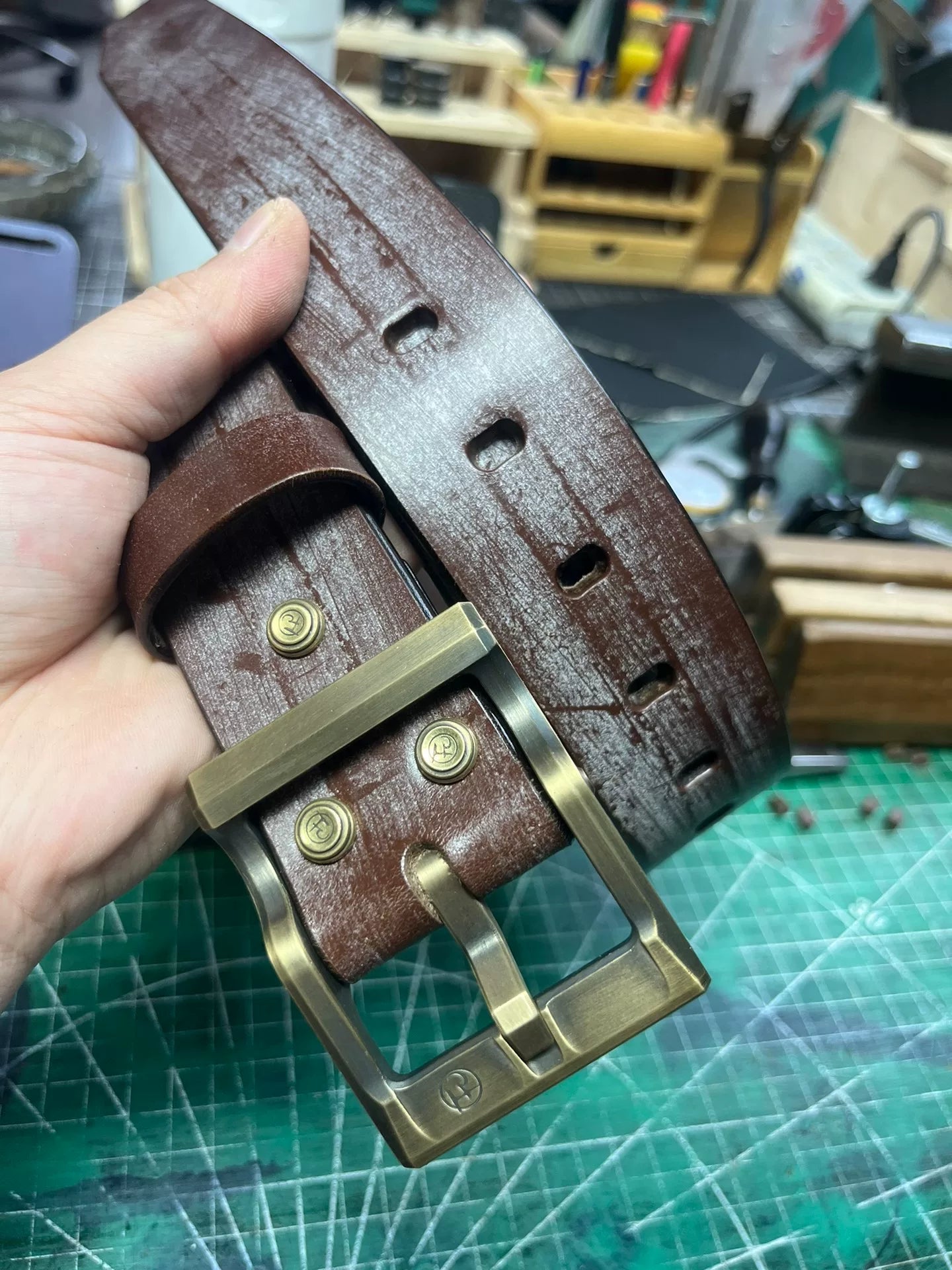 TWS Thomas Bridle Leather Handmade Belt — Imported from UK