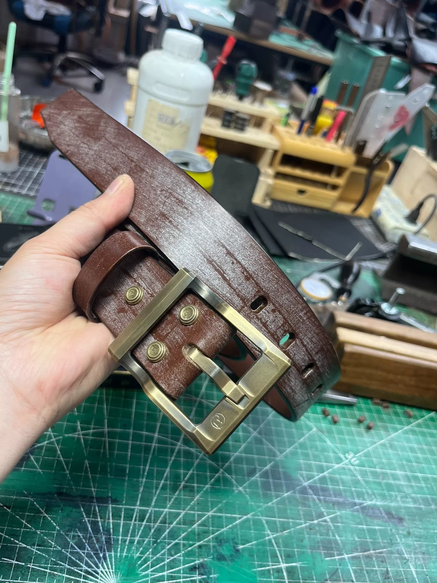 TWS Thomas Bridle Leather Handmade Belt — Imported from UK