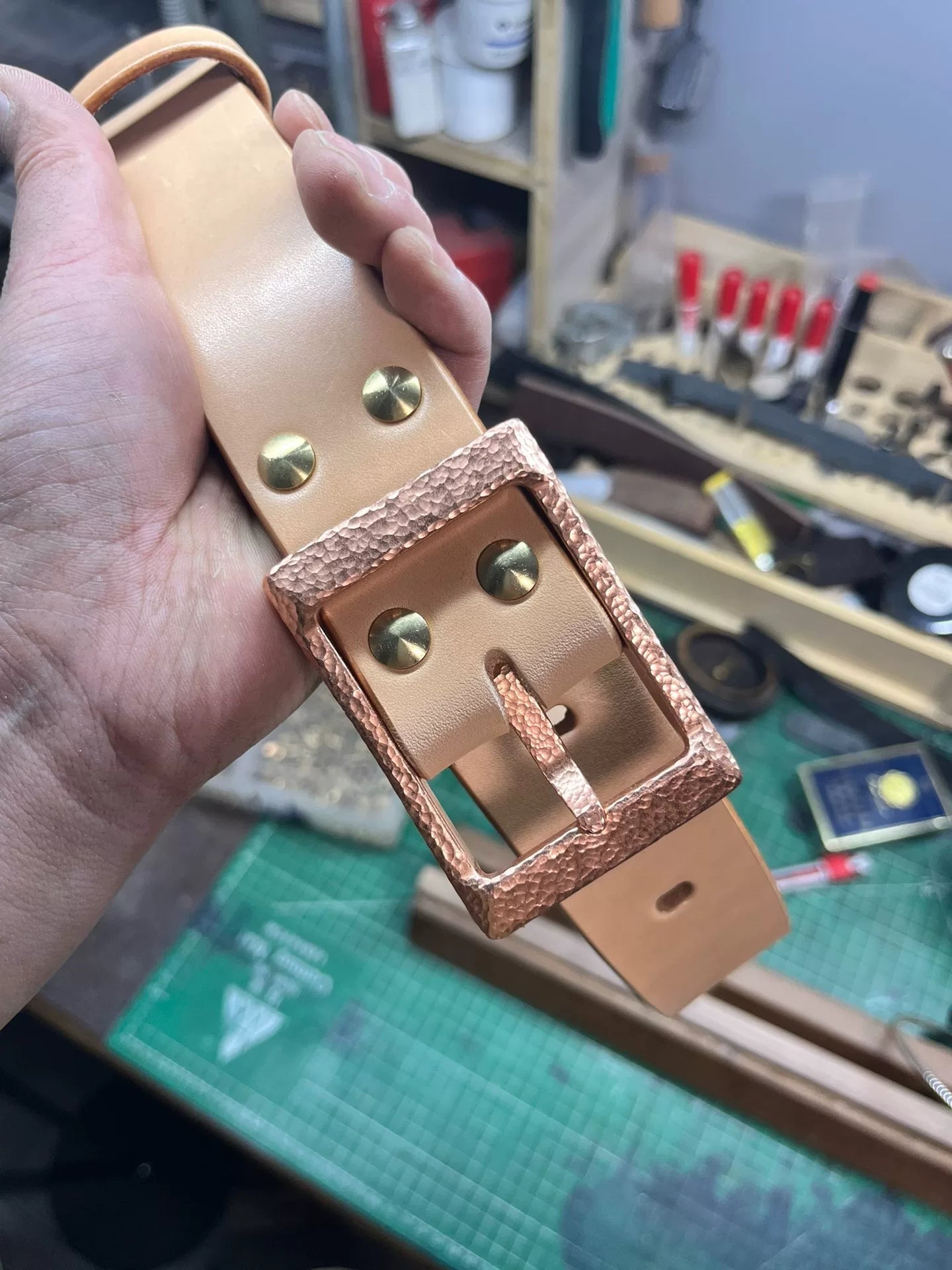 Meian leather handmade belt
