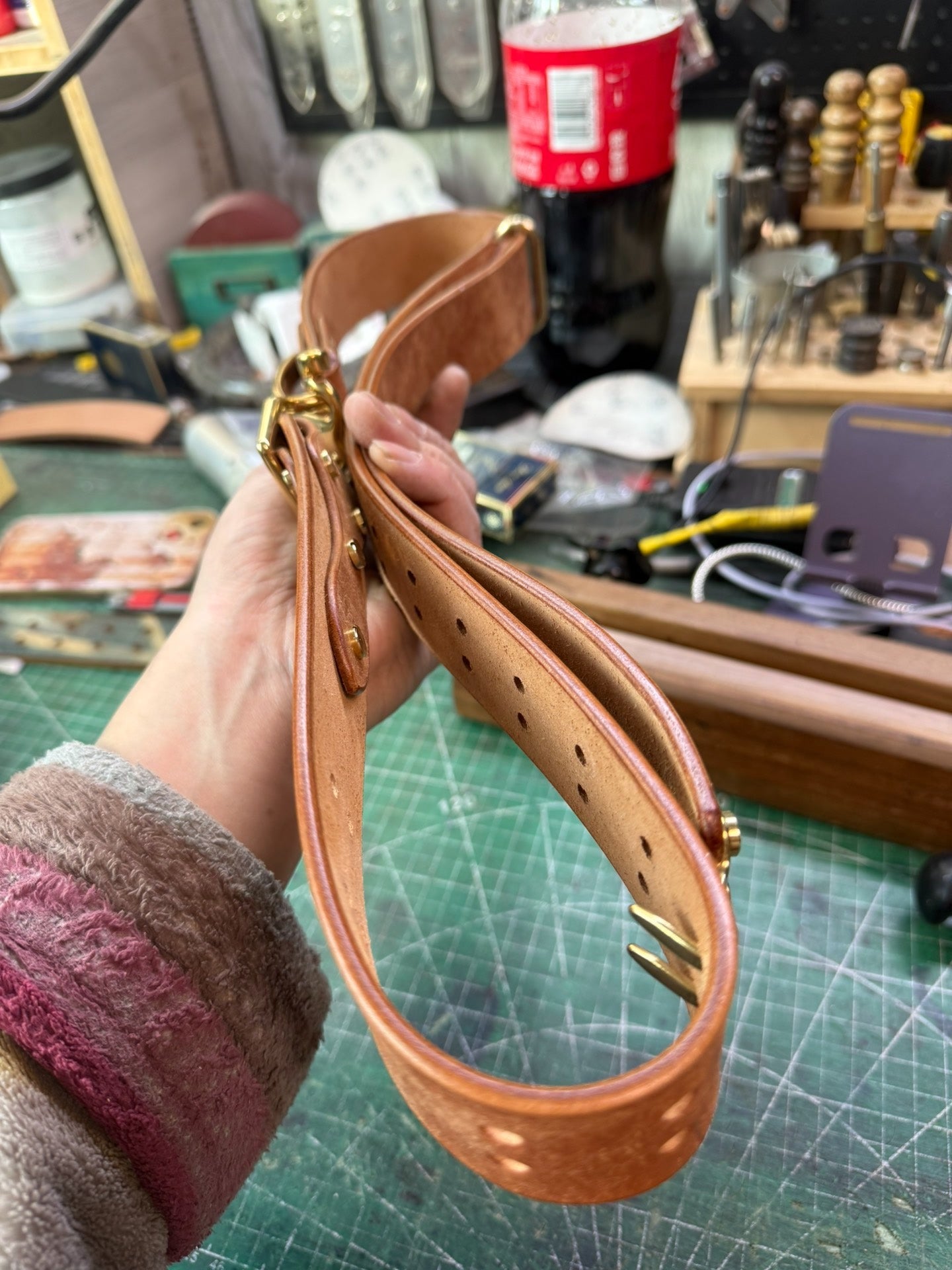 Brand-New Littleton Genuine Leather Cavalry Belt — Quick-Release