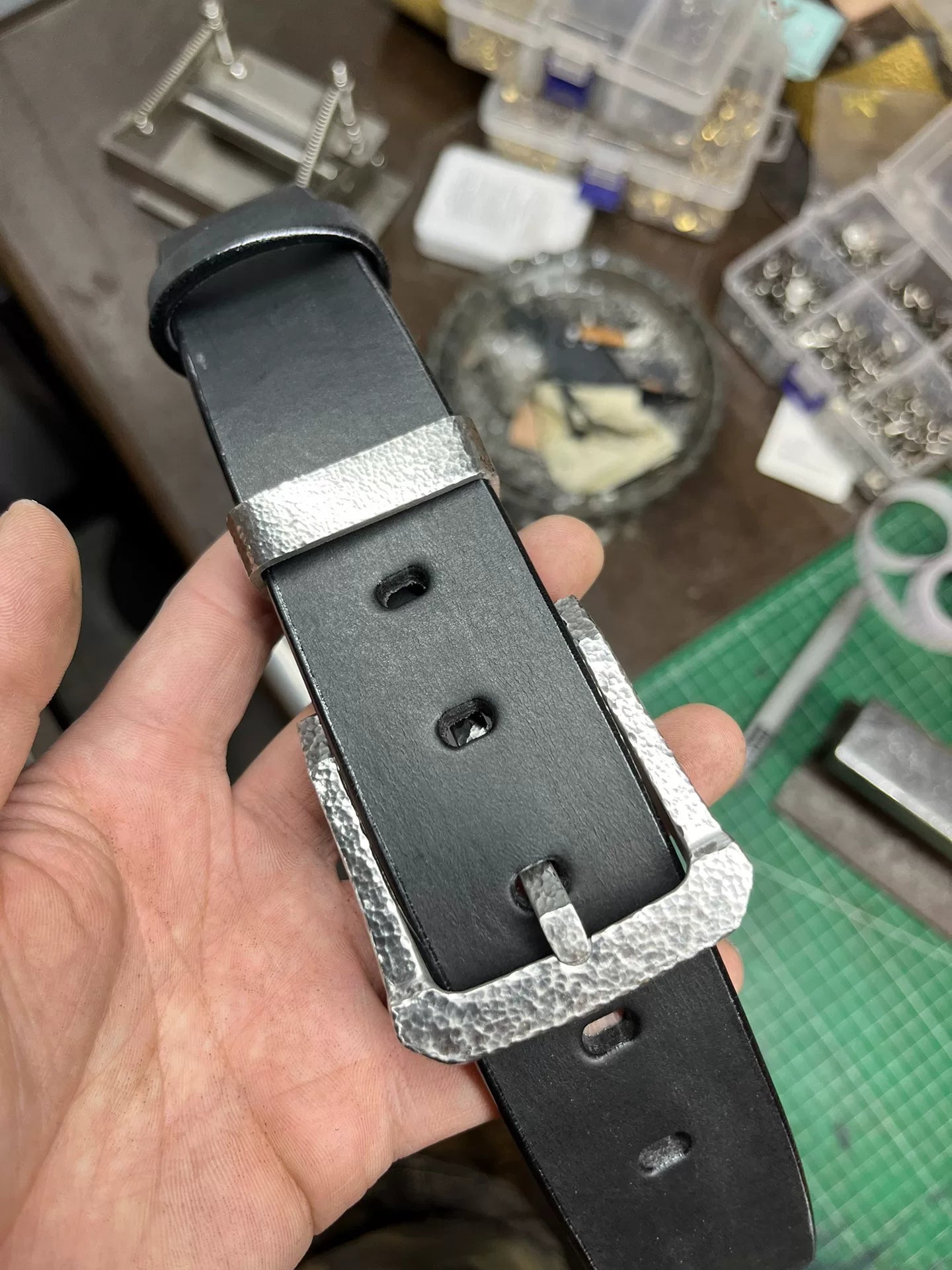 4.5mm formal business pin buckle business handmade belt
