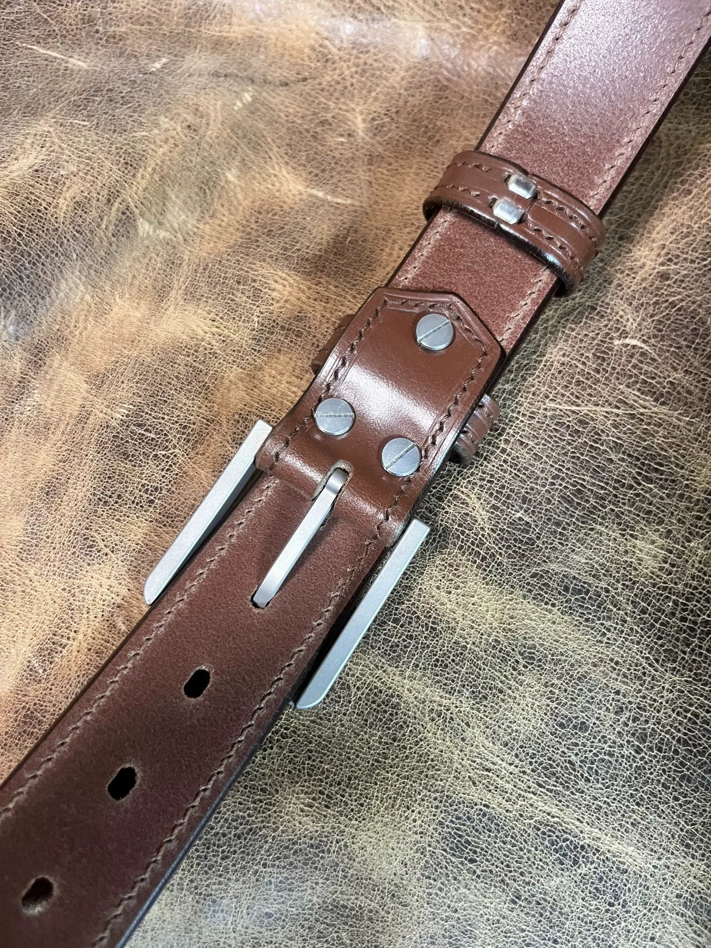 TWS Thomas Bridle Leather Business Dress Belt — Imported from UK