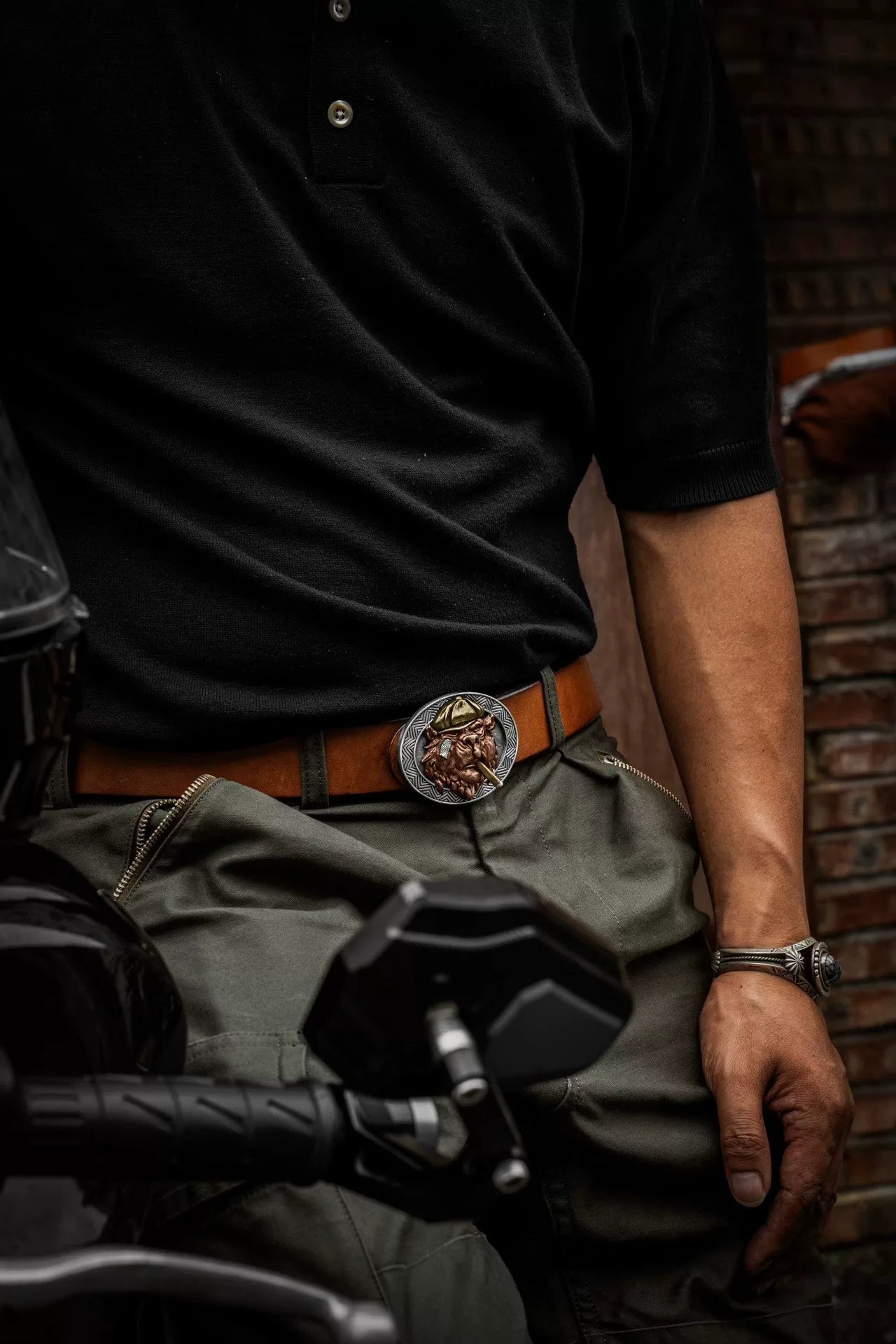 Shelby Bear pure copper handmade custom belt buckle