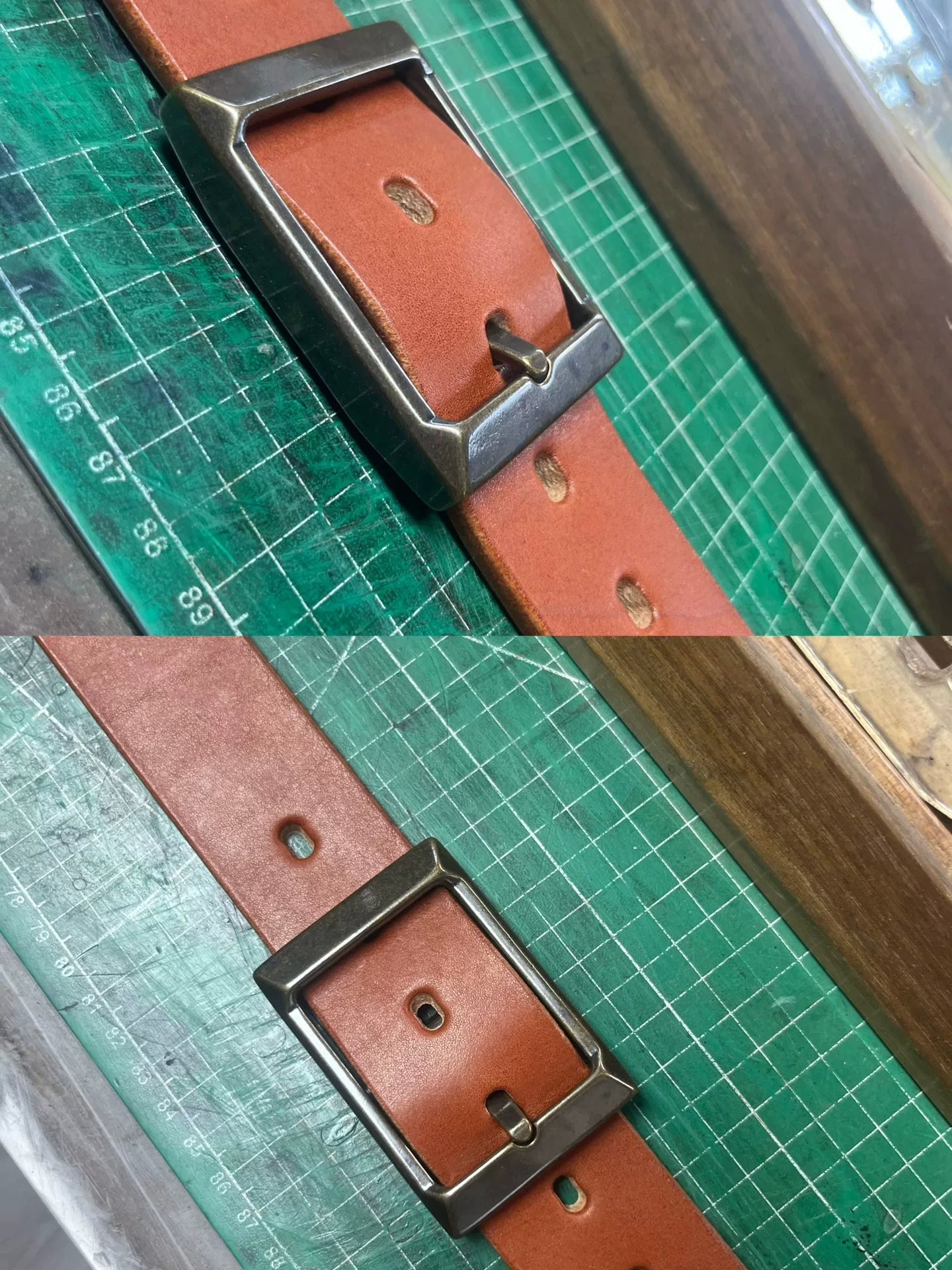 Caramel brown saddle leather handmade belt belt first layer cowhide…