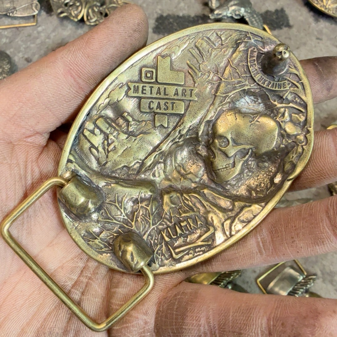 Pure copper Western-Cuba buckle
