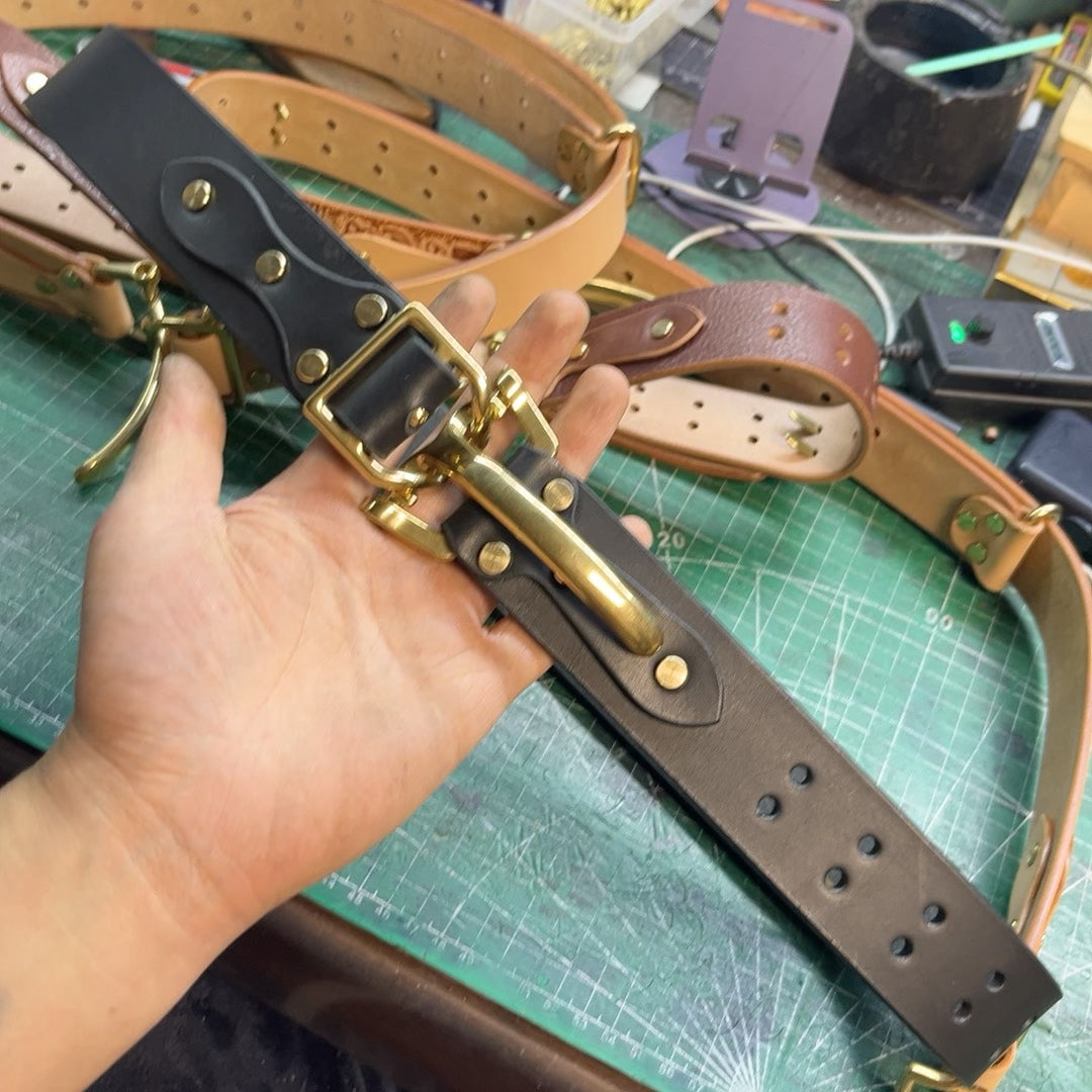 Brand-New Littleton Genuine Leather Cavalry Belt — Quick-Release