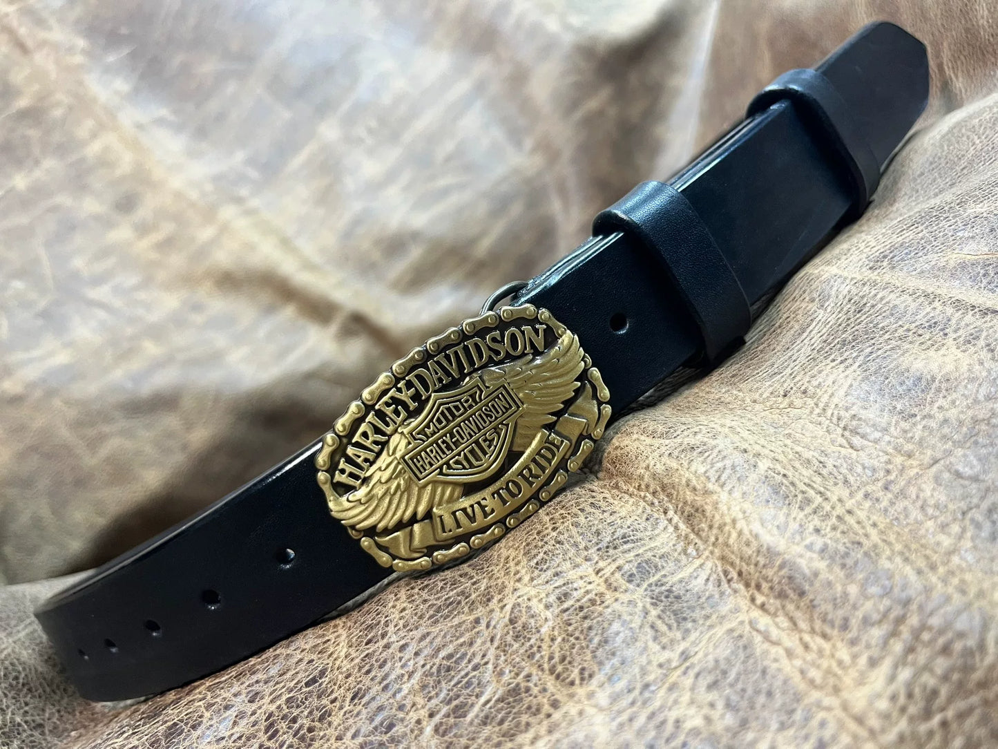 Super awesome 6mm thick North American black dyed bison leather fir…