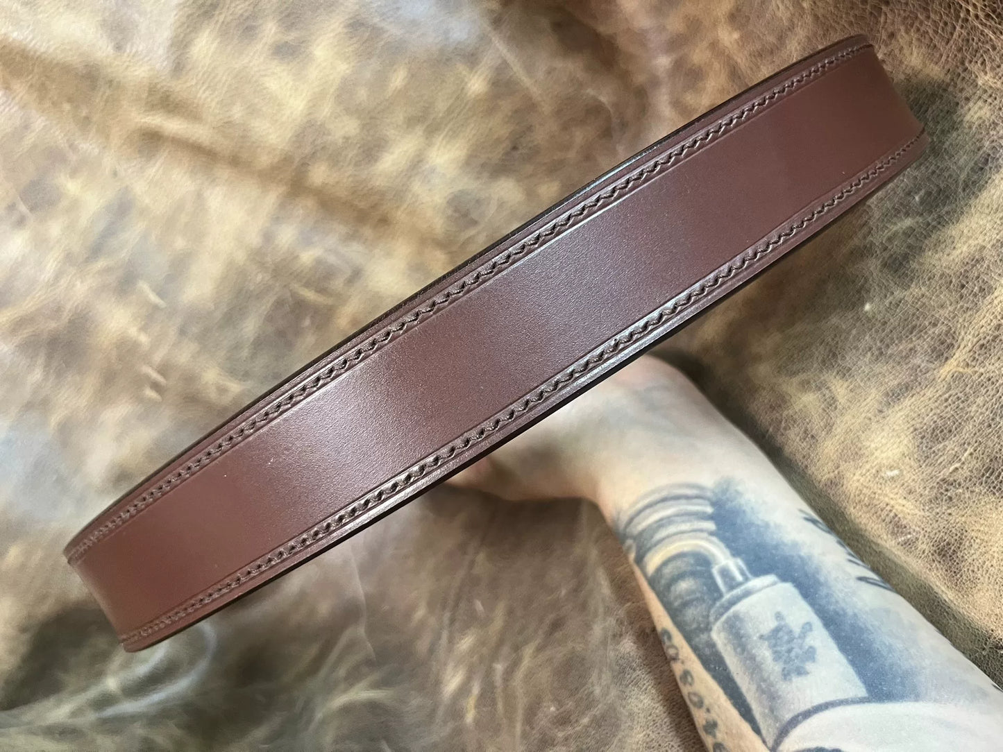 TWS Thomas Bridle Leather Business Dress Belt — Imported from UK