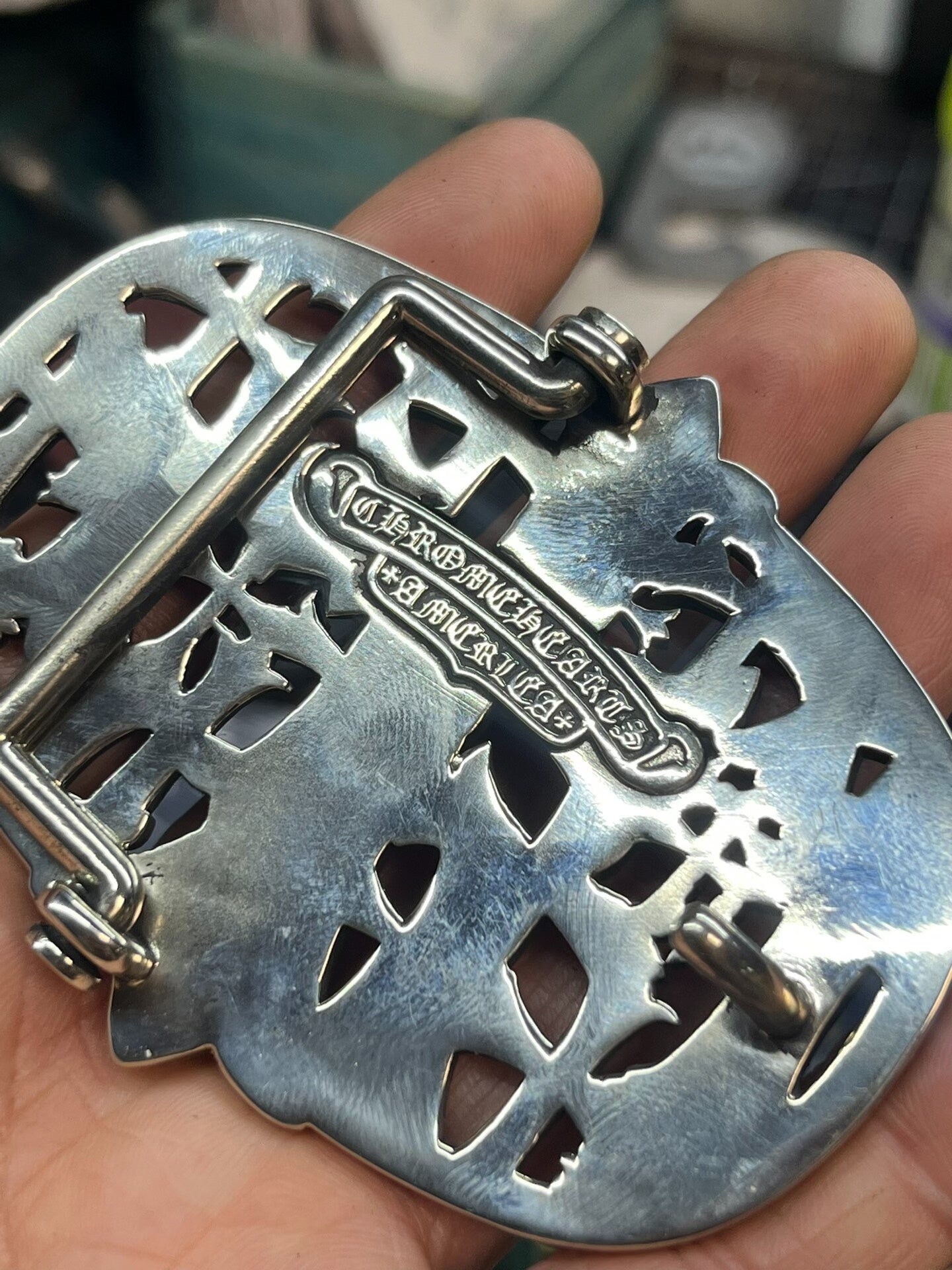 Chrome-Heart Tomb Buckle — Real Item, Clear Engraving
