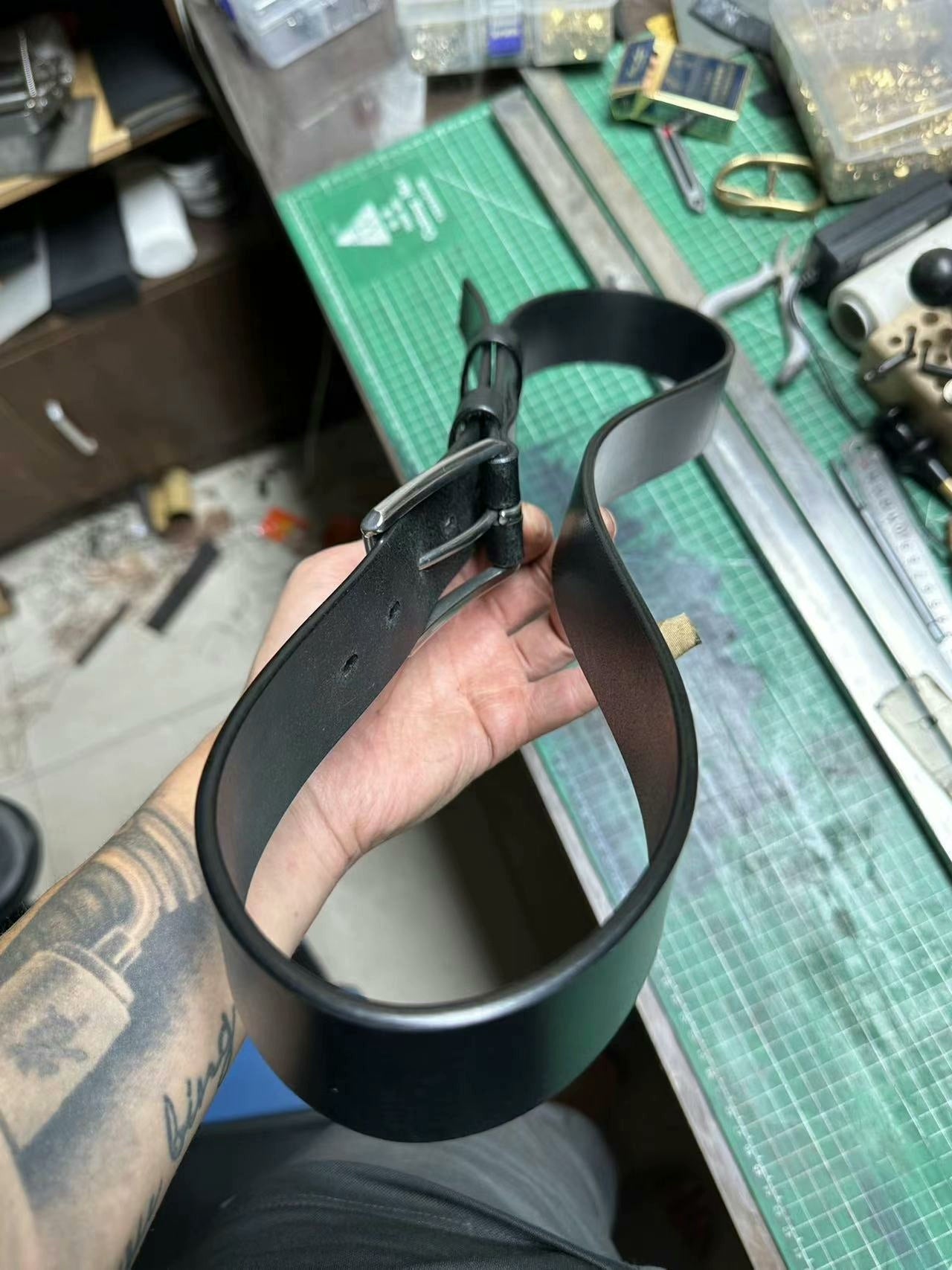 TWS British Thomas Rein leather handmade belt