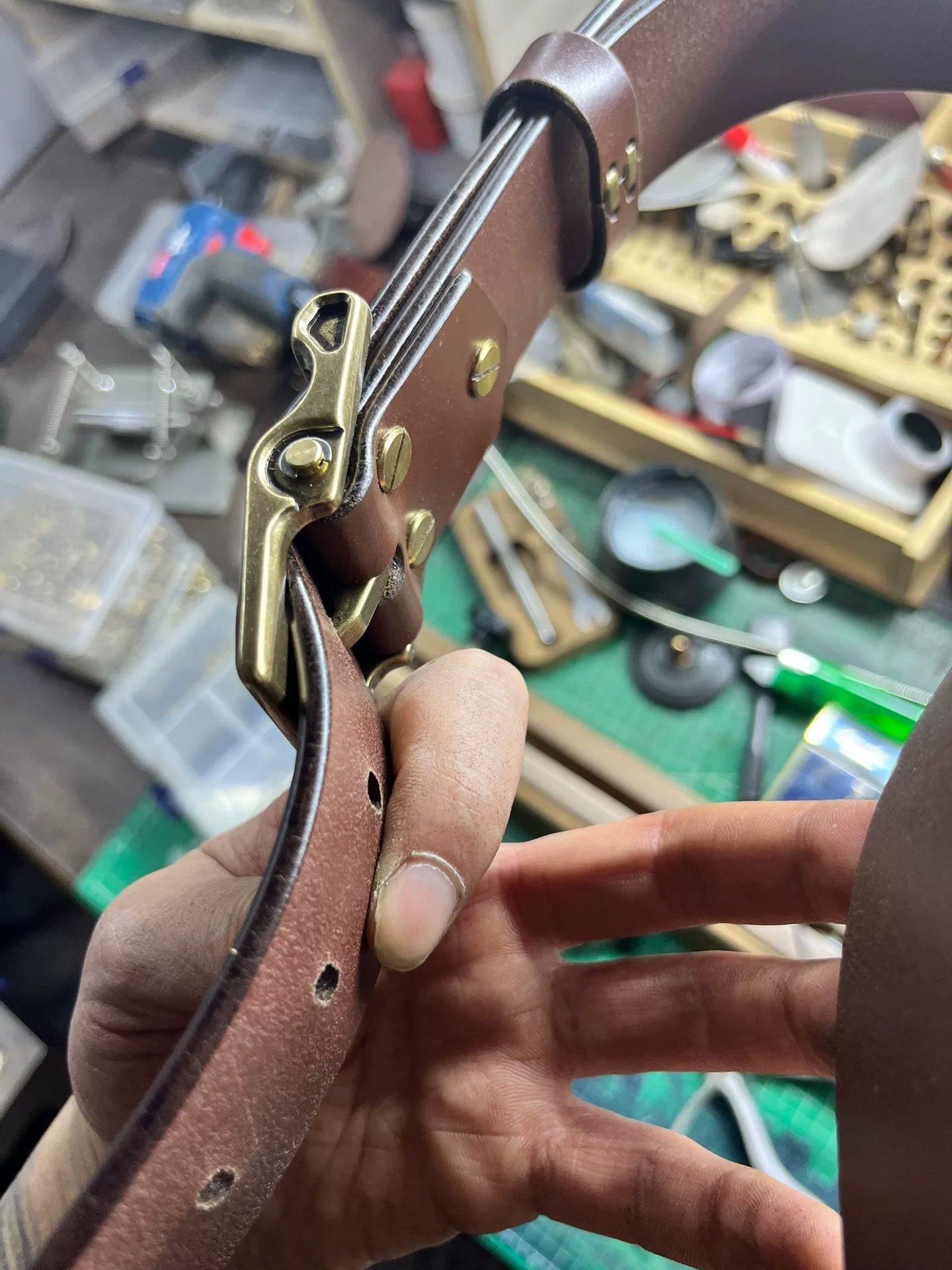 TWS British Thomas Rein leather handmade belt