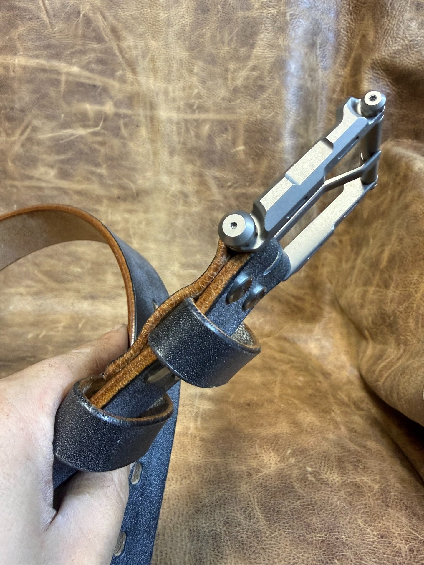 TC21 Titanium + JF.J.Baker Full-Grain Bridle Leather Belt