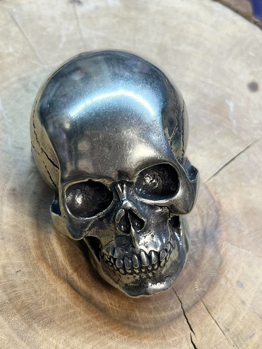 Pure copper skull belt buckle
