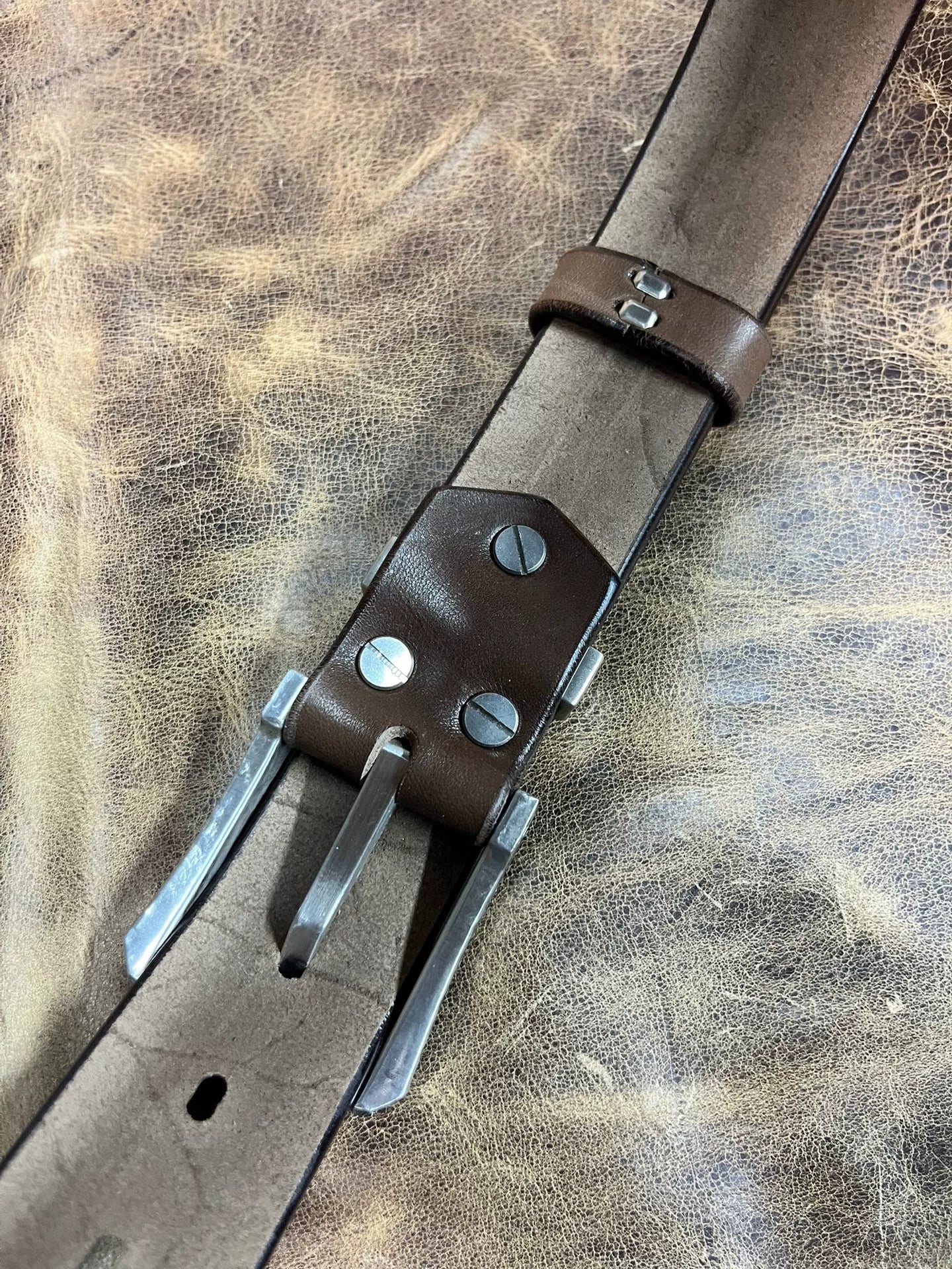 5mm Dress Business Belt with Prong Buckle — Handmade