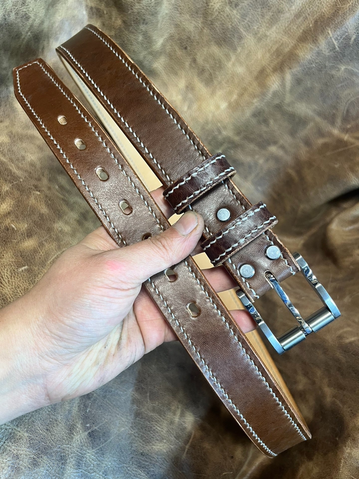 For cordovan leather belts