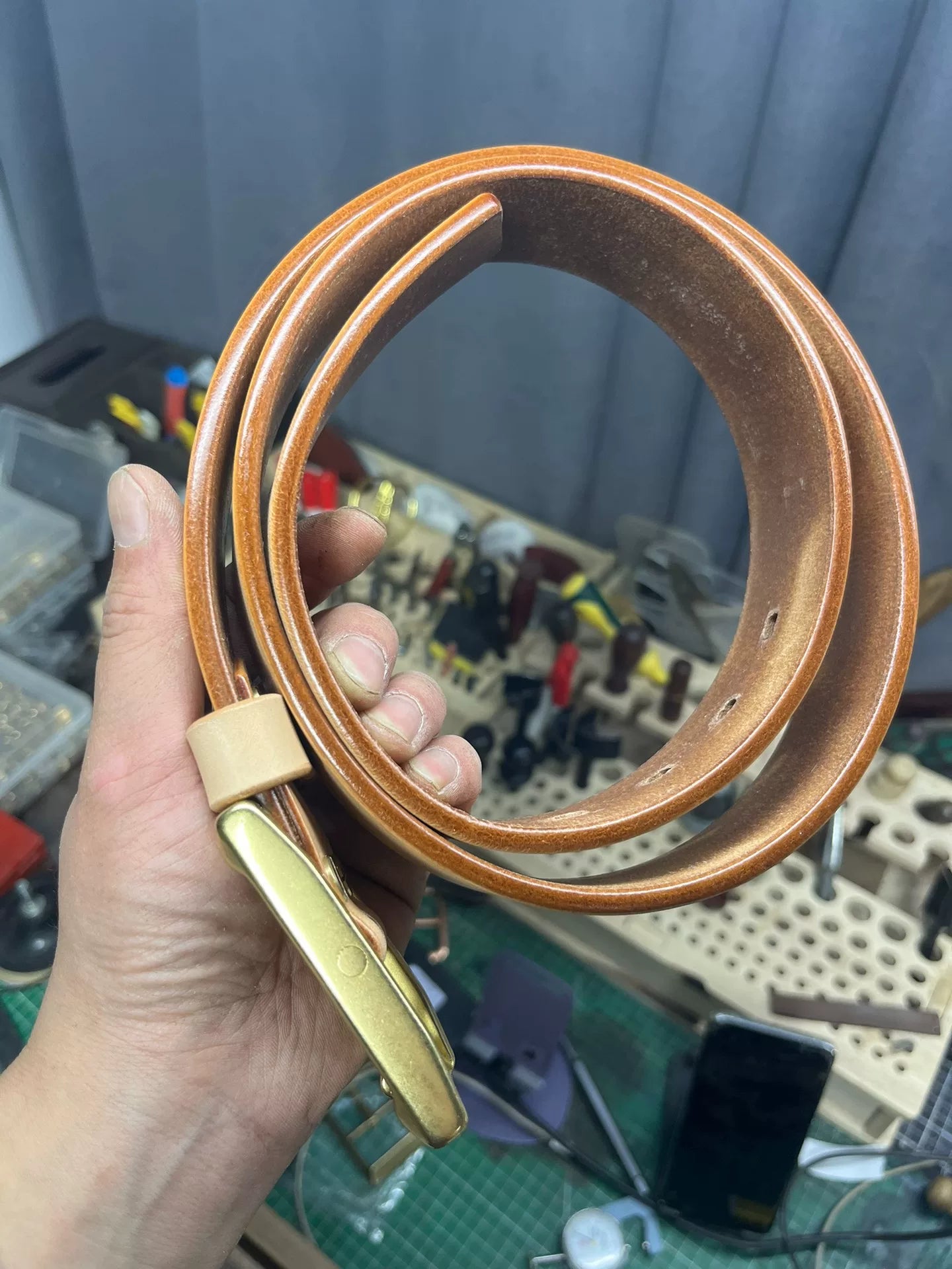 6.5mm thick Meian handmade belt belt, imported Meian, like to consult