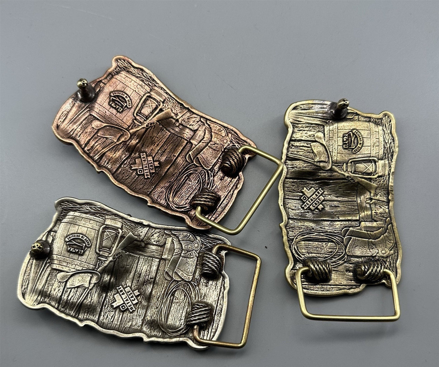 Pure copper Western-Cuba buckle