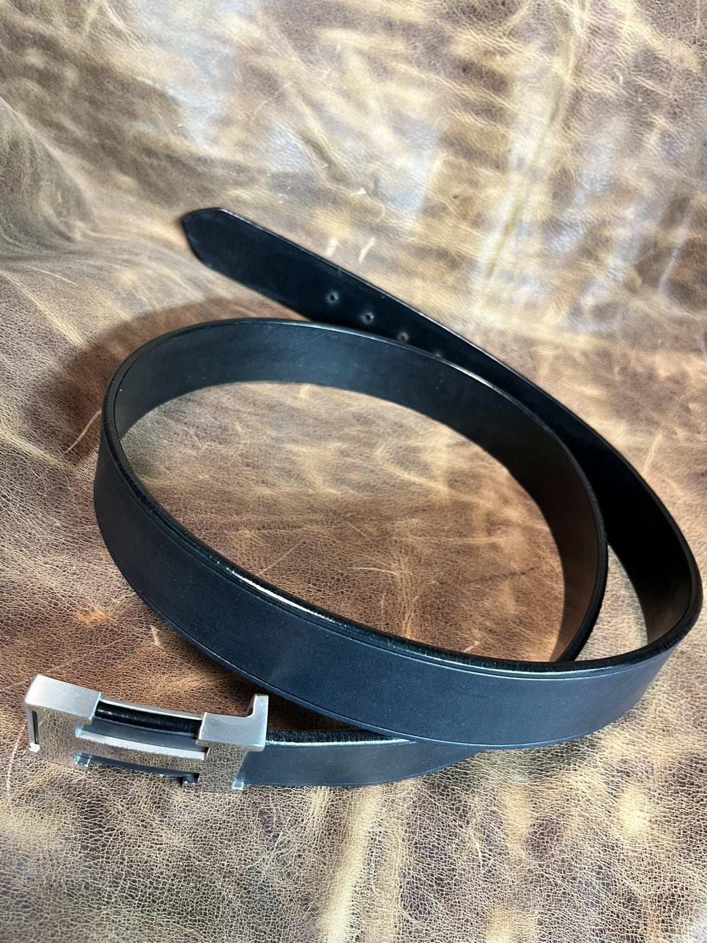 4.5mm formal business pin buckle business handmade belt