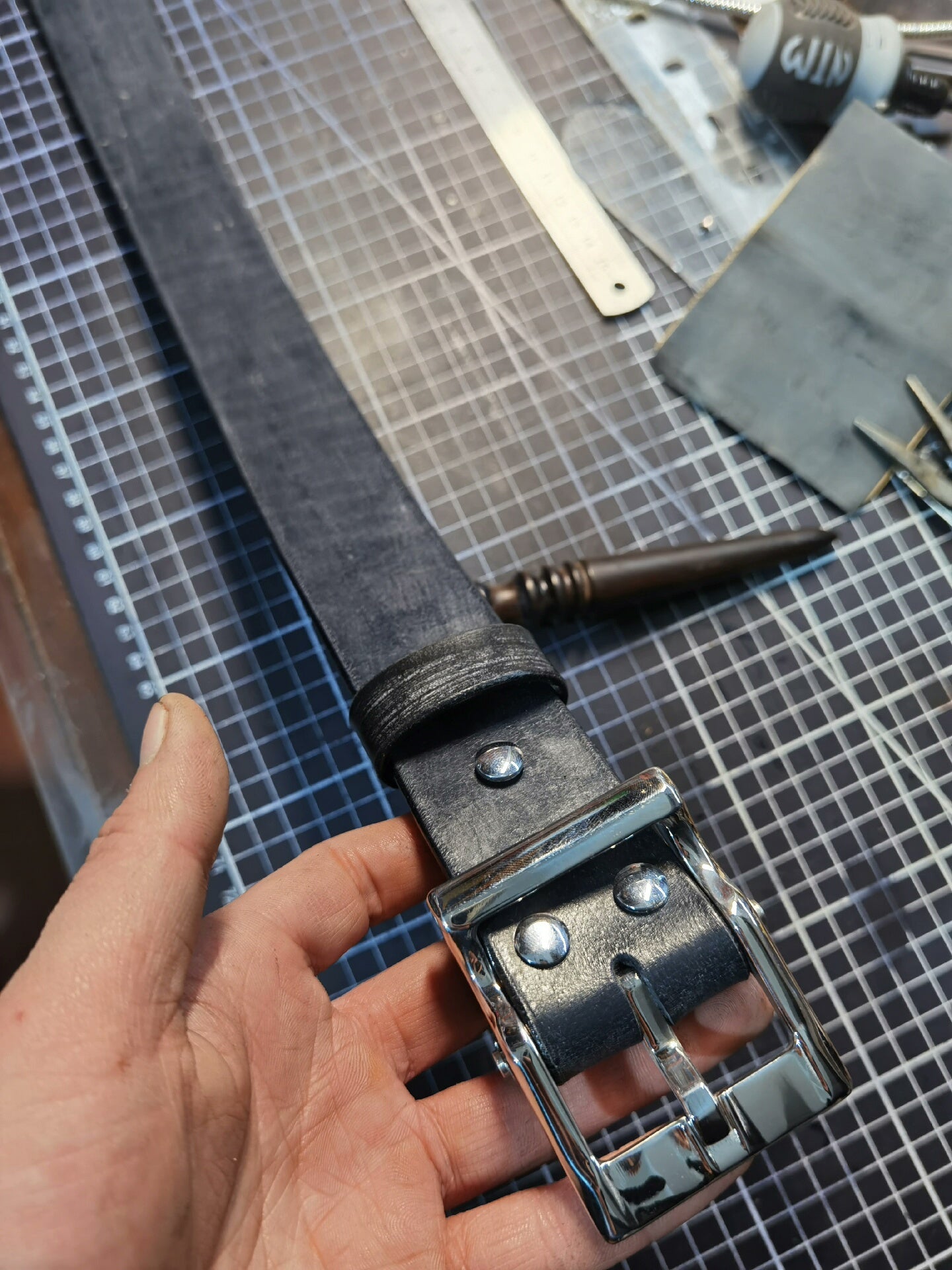 TWS British Thomas Rein leather handmade belt