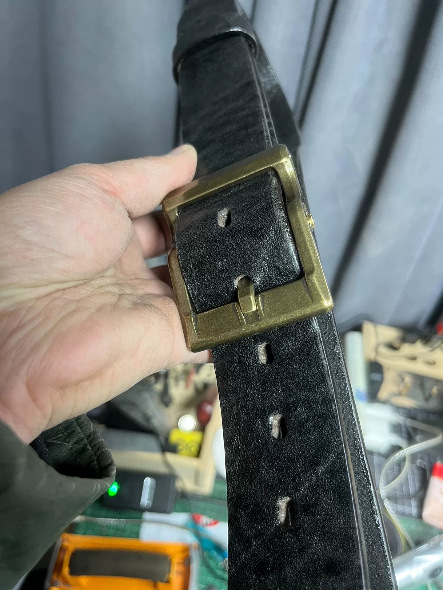 Custom 5.5–6mm North American Bison Leather Handmade Belt