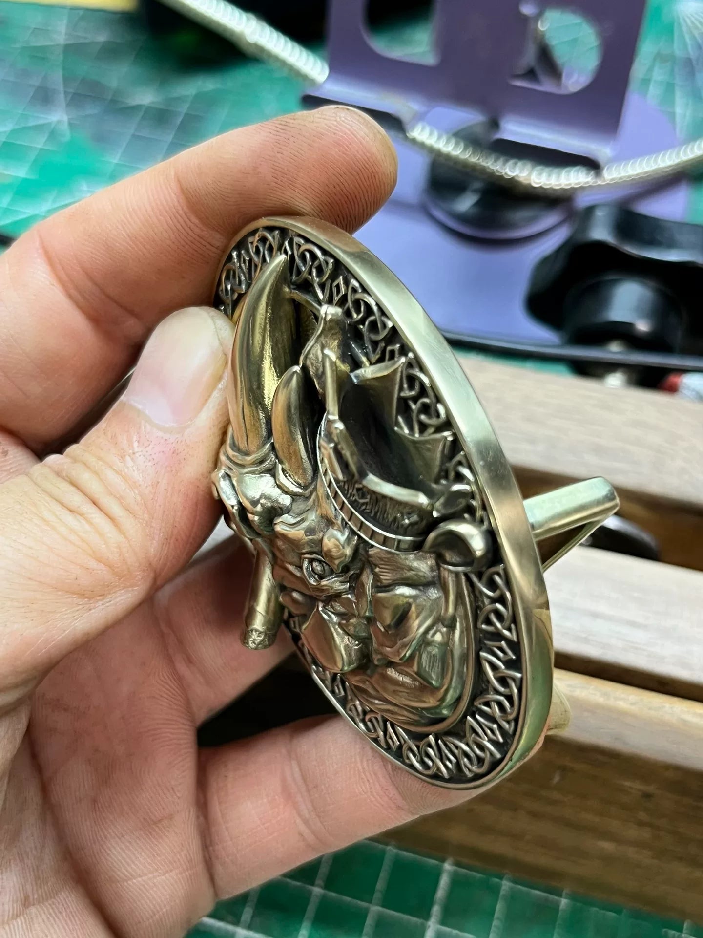 Codename 'Gangster' — Hyper-Real Solid Brass Belt Buckle