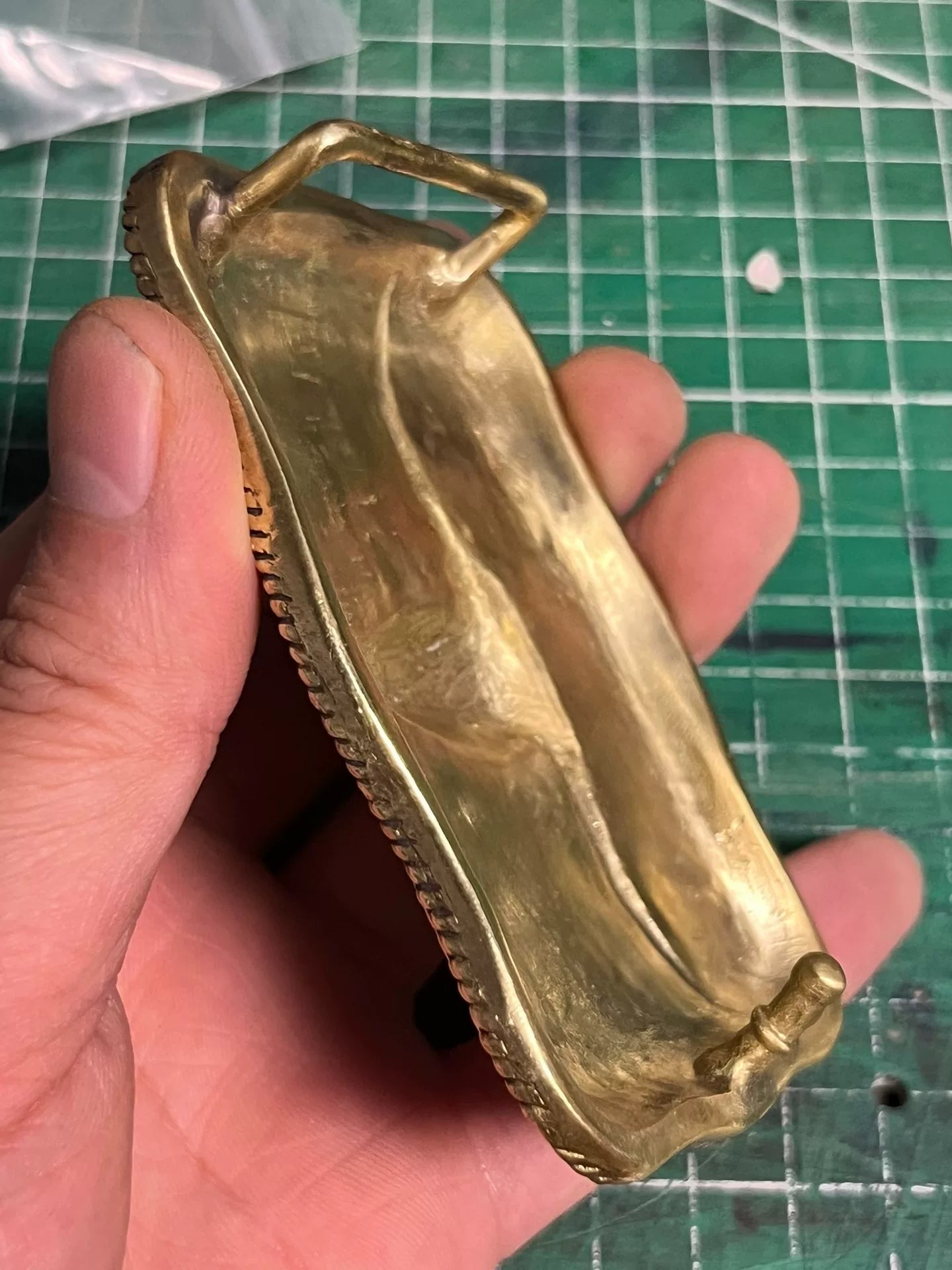 Handmade western medieval Ami khaki bull head belt