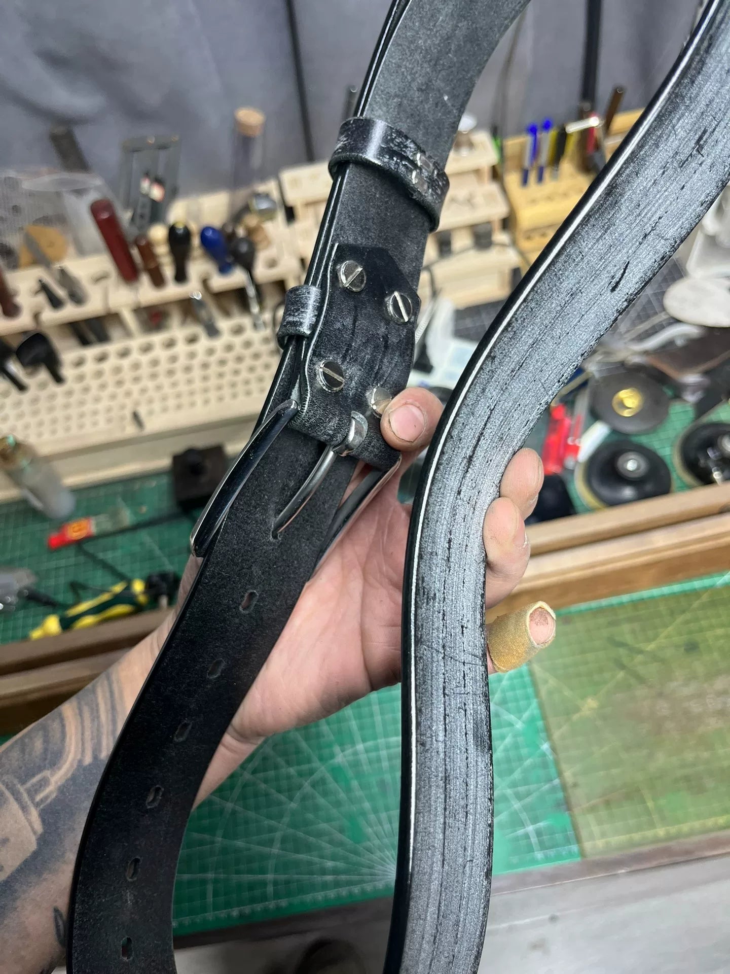 TWS British Thomas Rein leather handmade belt
