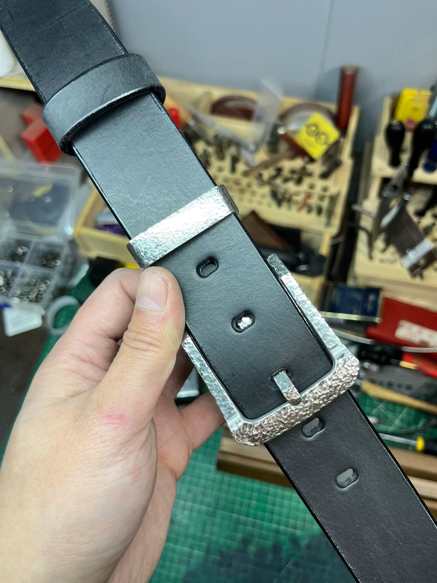 4.5mm formal business pin buckle business handmade belt