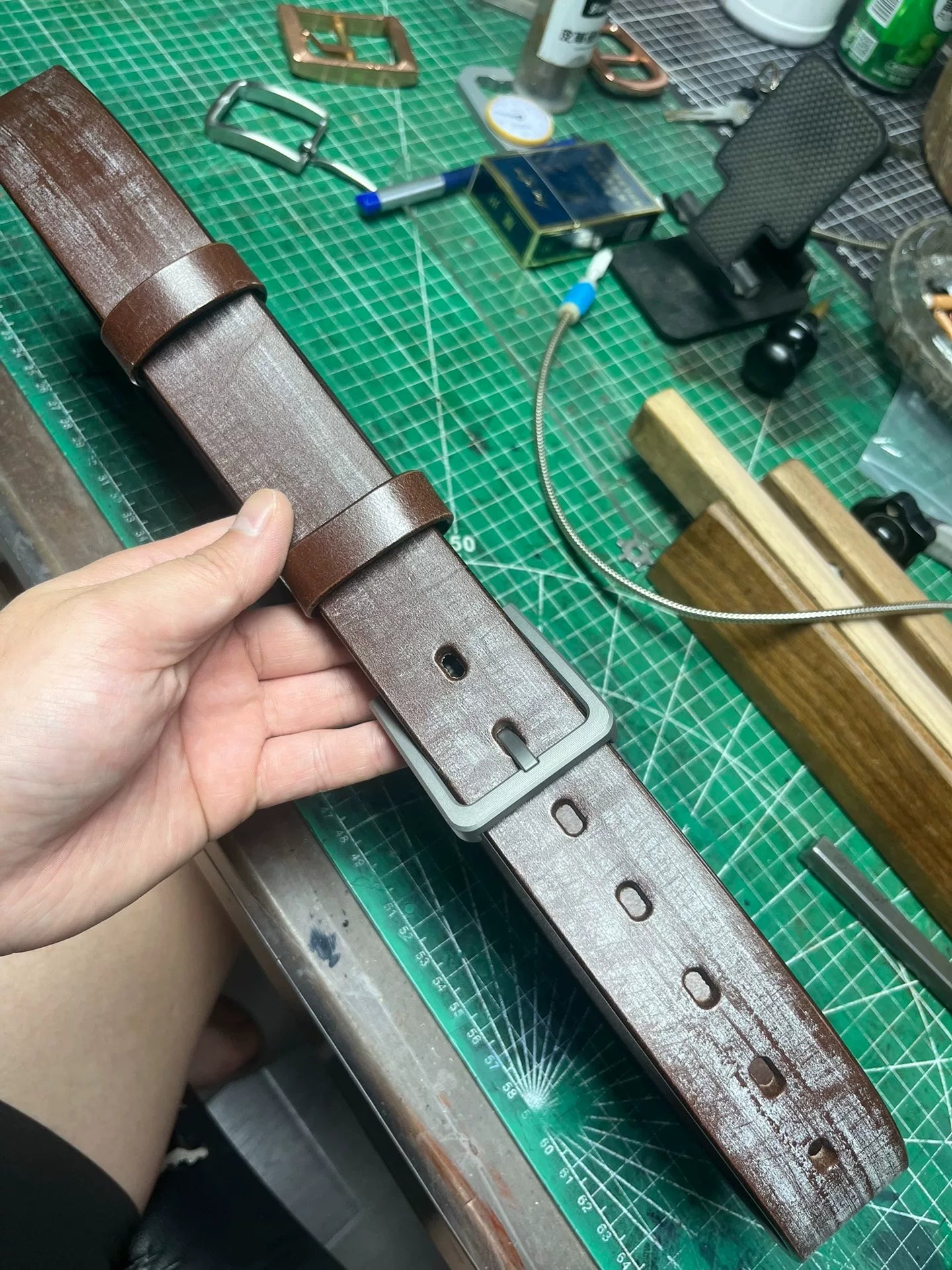 TWS Thomas Bridle Leather Handmade Belt — Imported from UK