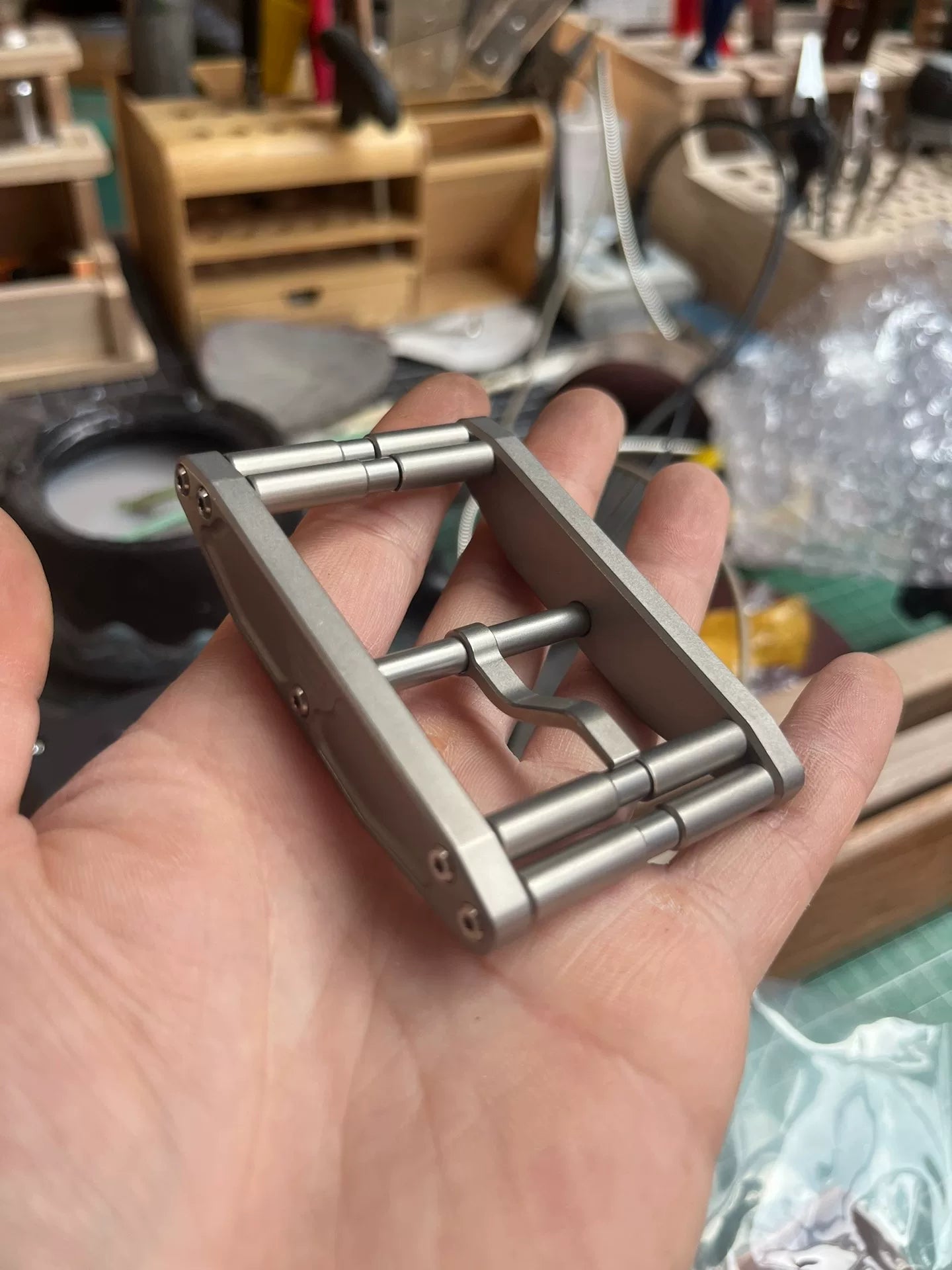 Xifeng Sui handmade belt buckle titanium alloy belt buckle double r…