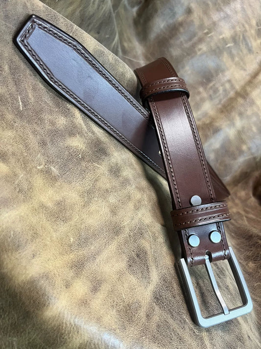 TWS Thomas Bridle Leather Business Dress Belt — Imported from UK