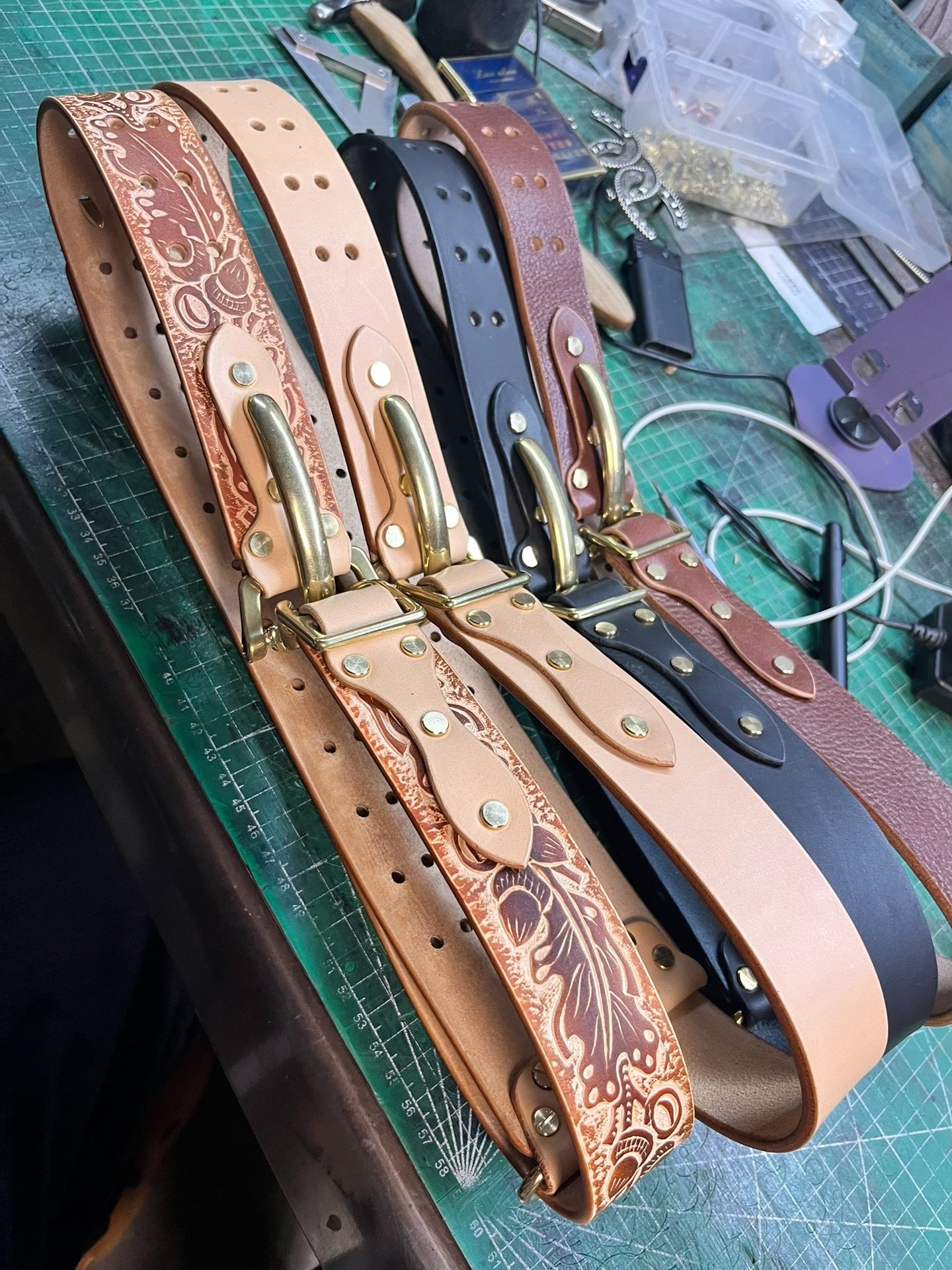 Brand-New Littleton Genuine Leather Cavalry Belt — Quick-Release