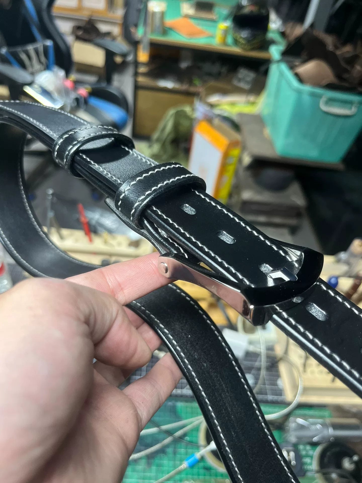 TWS Thomas Bridle Leather Handmade Belt — Imported from UK