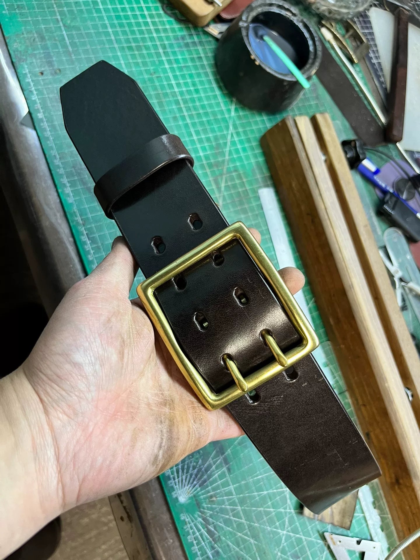 5.5cm wide genuine leather first layer cowhide fitness belt widened…
