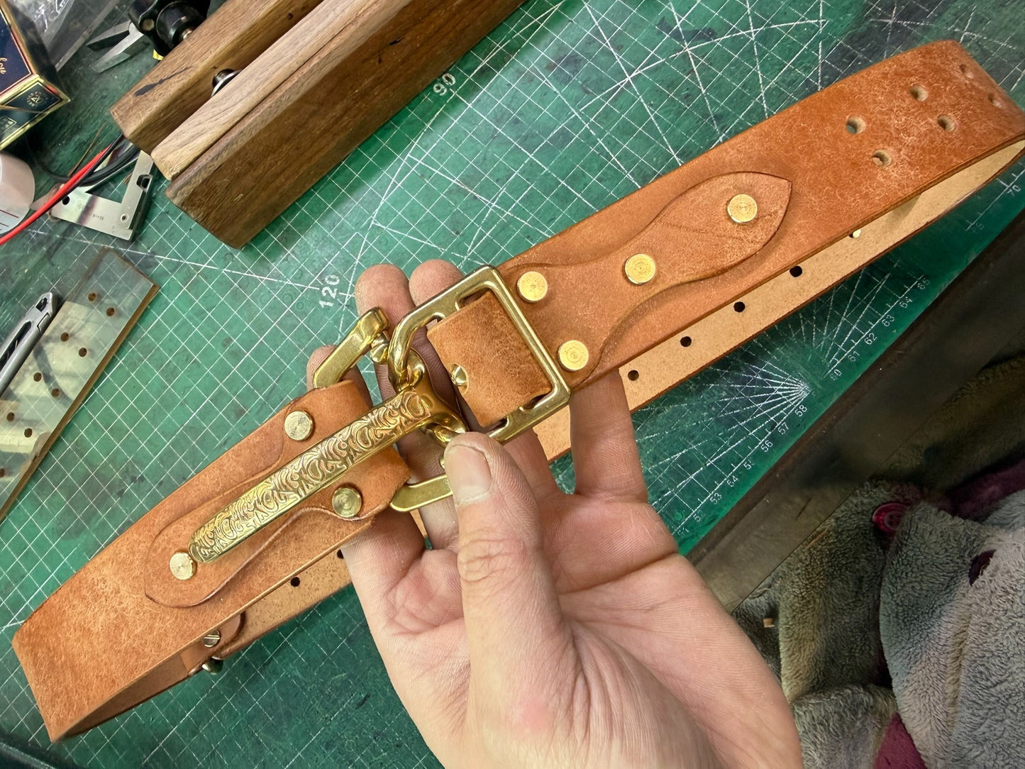 Brand-New Littleton Genuine Leather Cavalry Belt — Quick-Release